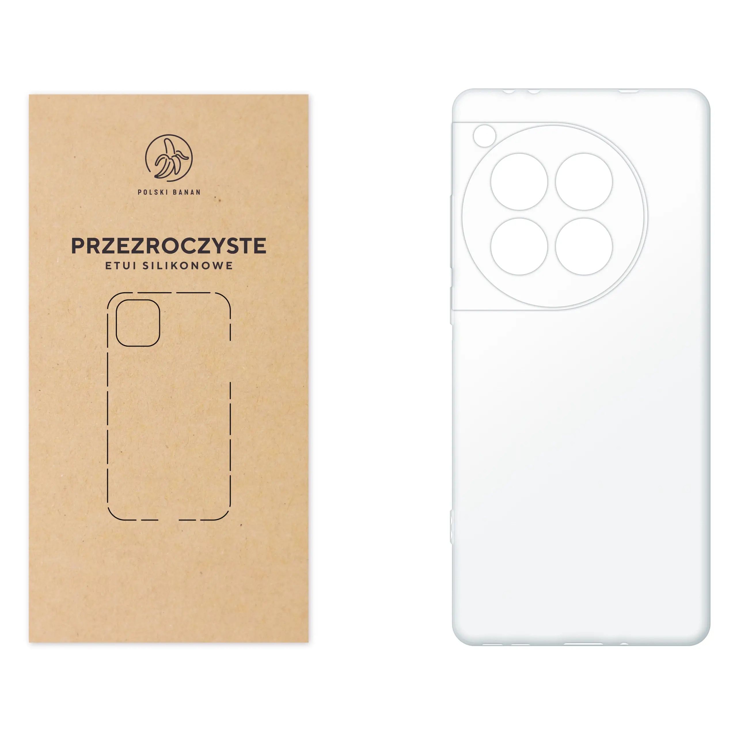 Etui silikonowe przezroczyste Polski Banan do OnePlus 12
