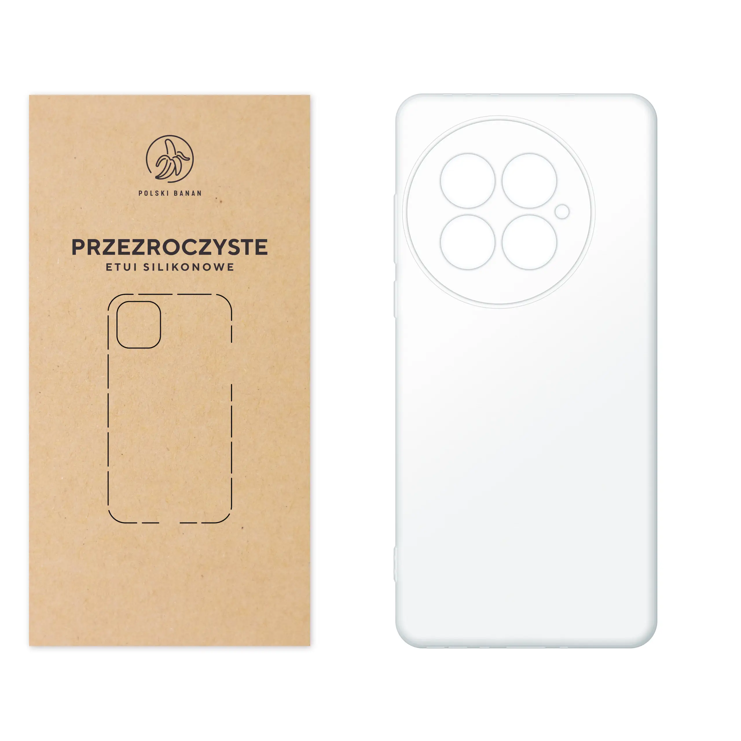 Etui silikonowe przezroczyste Polski Banan do OnePlus 13
