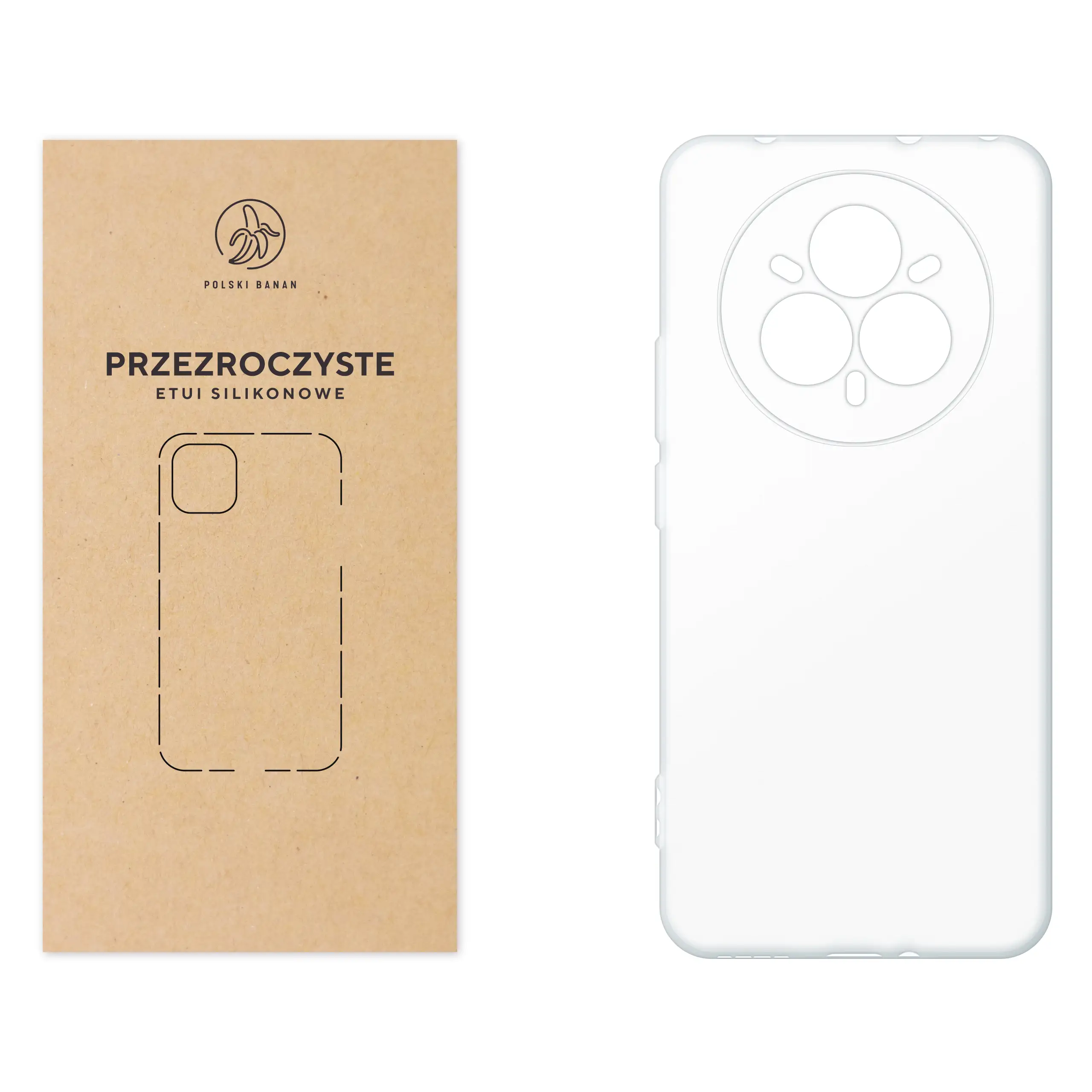Etui silikonowe przezroczyste Polski Banan do Realme 14 Pro Plus
