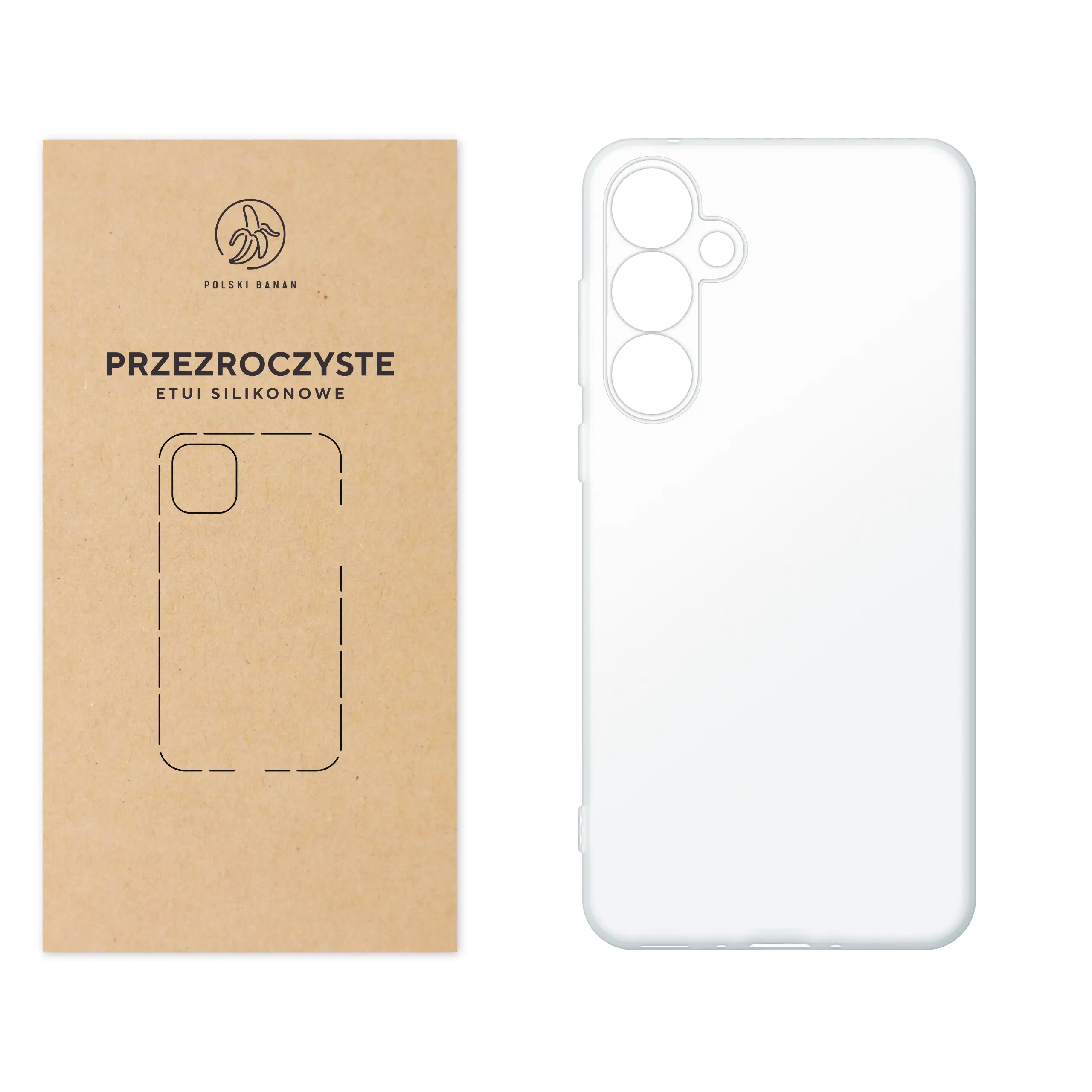 Etui silikonowe przezroczyste Polski Banan do Samsung Galaxy A35 5G