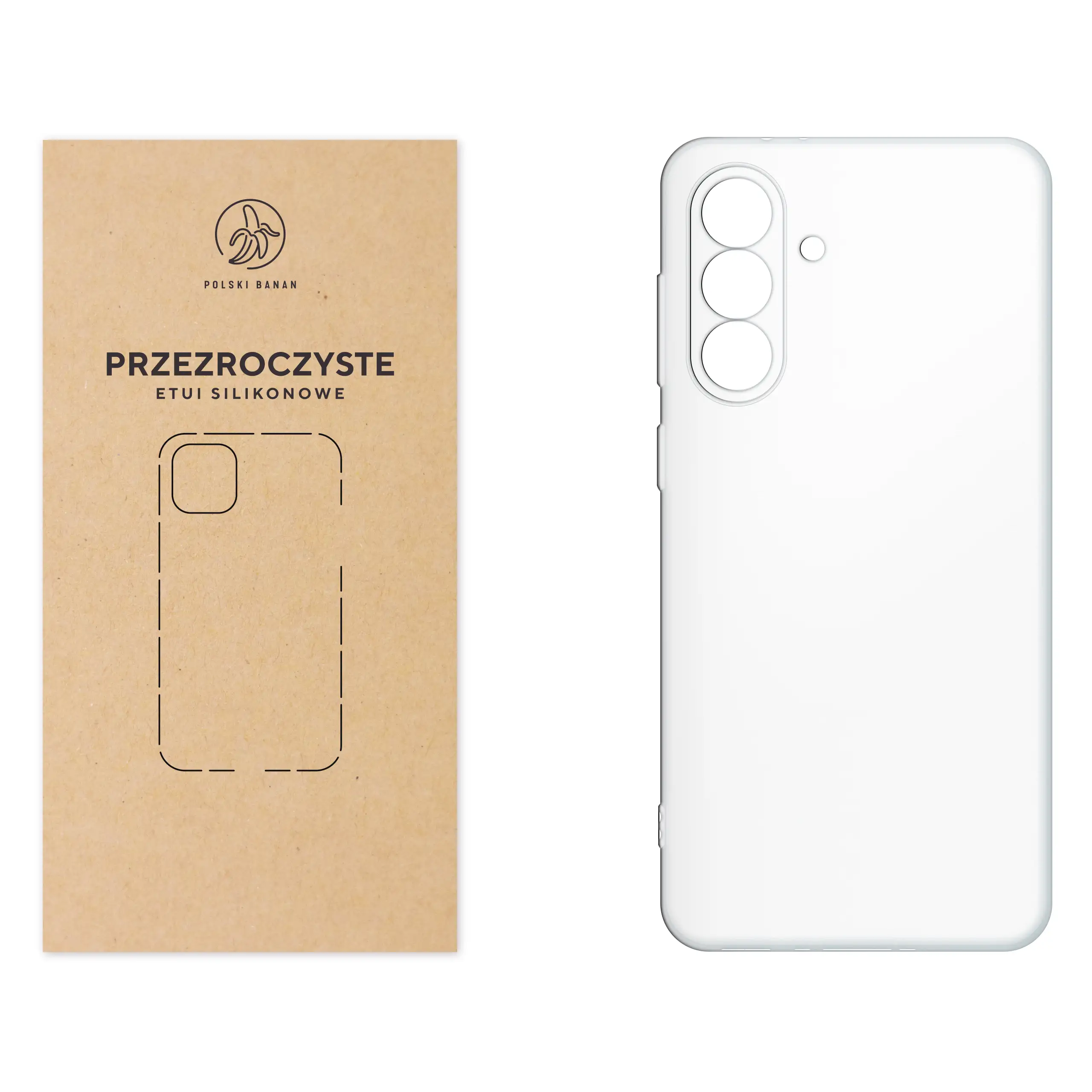 Etui silikonowe przezroczyste Polski Banan do Samsung Galaxy A36 5G