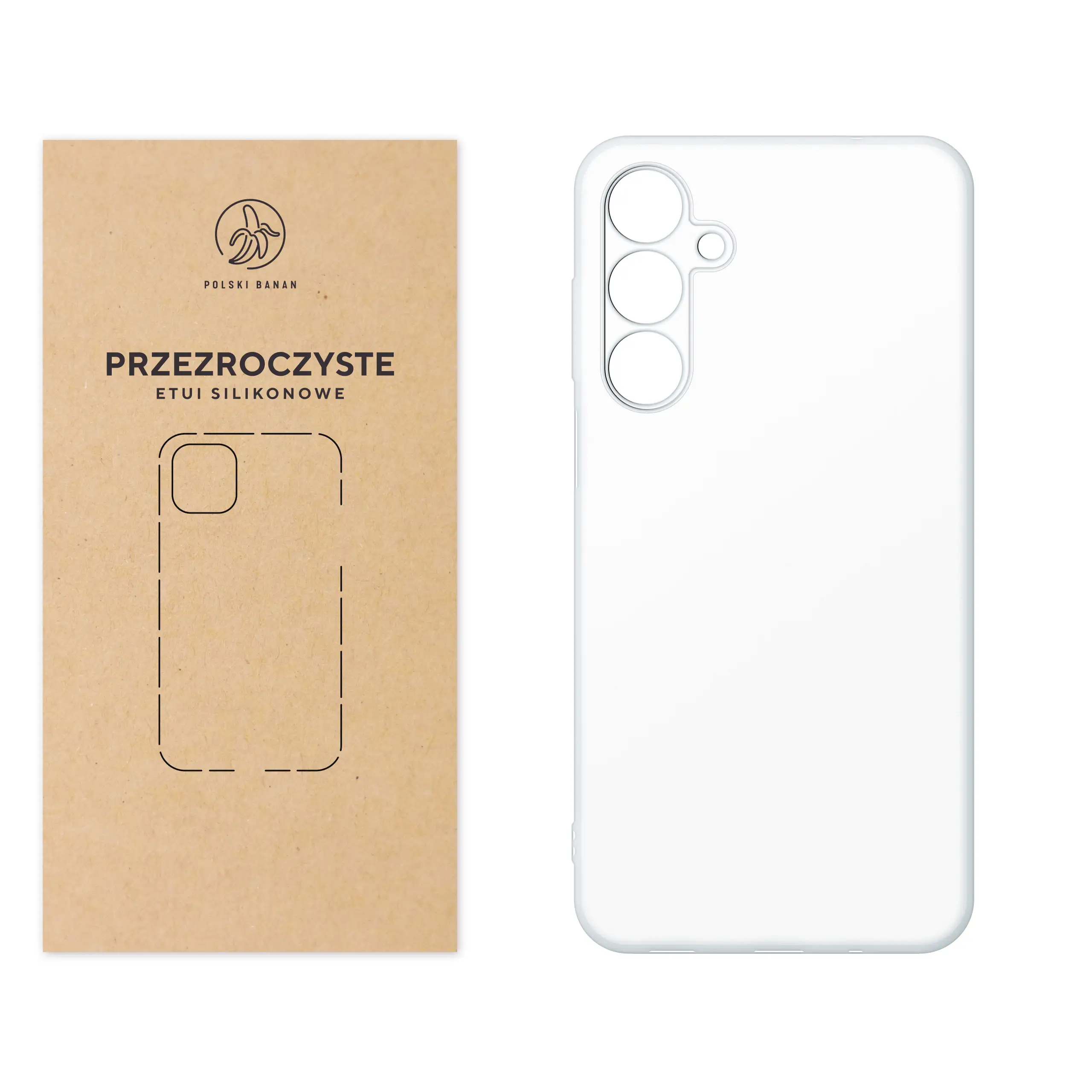 Etui silikonowe przezroczyste Polski Banan do Samsung Galaxy M35 5G