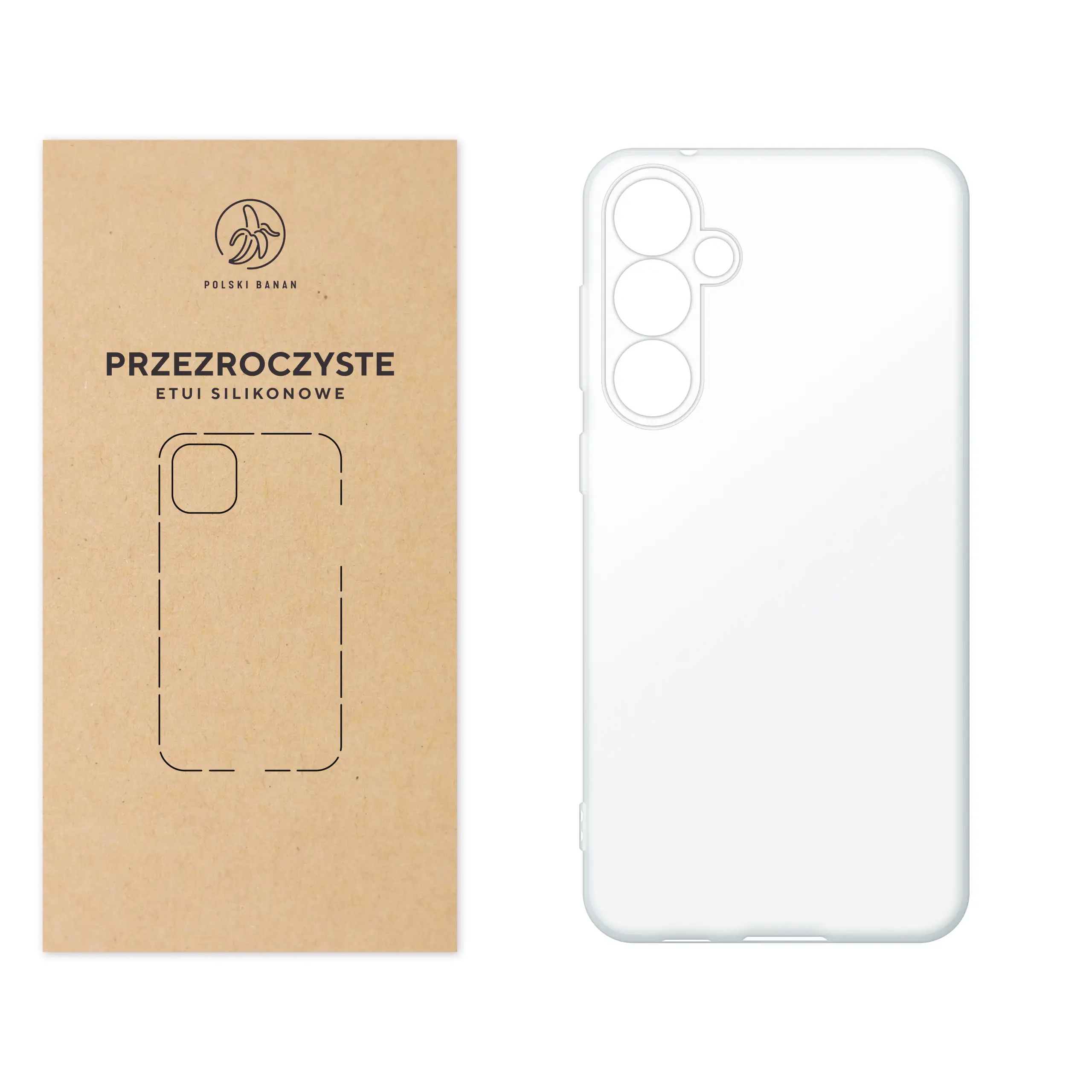 Etui silikonowe przezroczyste Polski Banan do Samsung Galaxy S23 FE