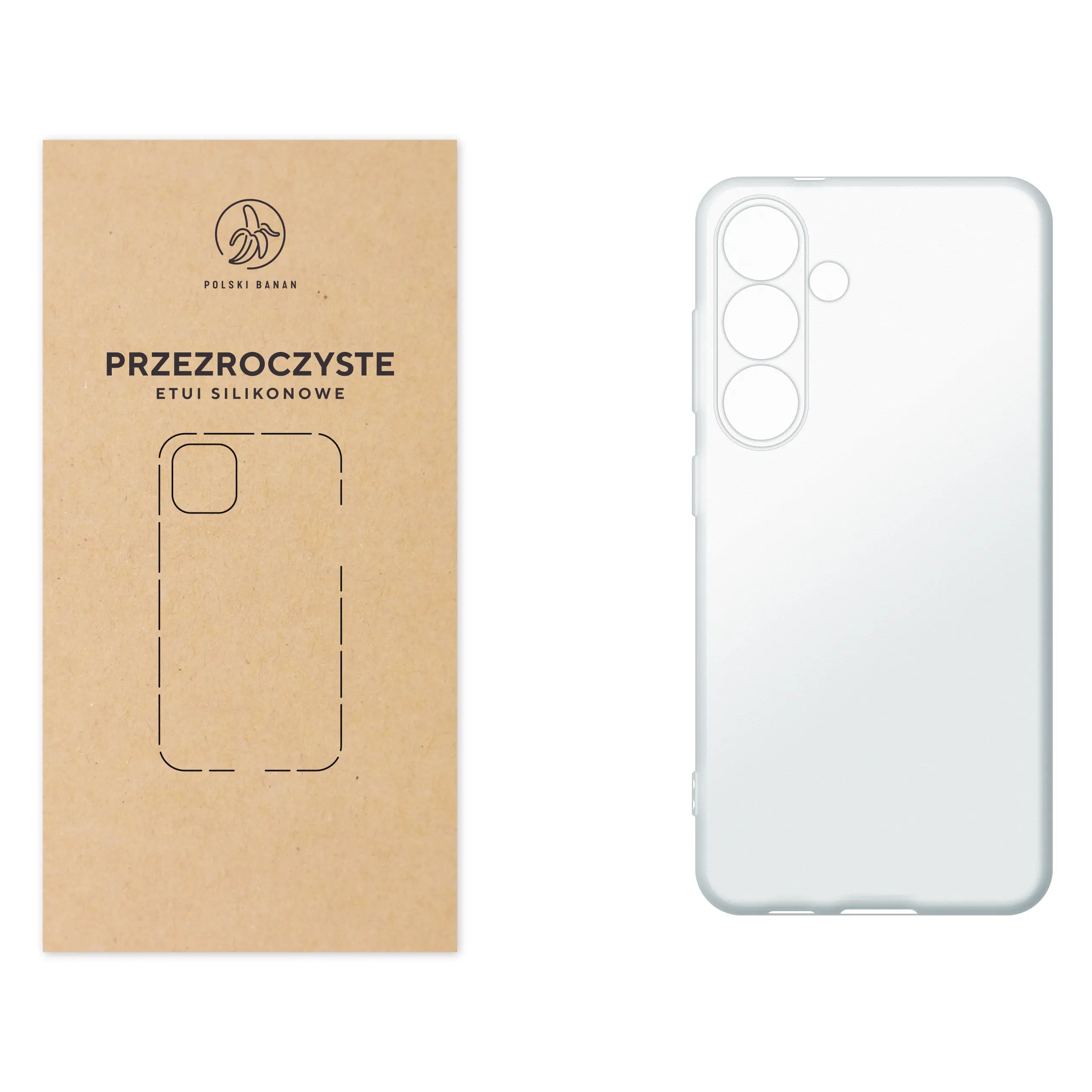 Etui silikonowe przezroczyste Polski Banan do Samsung Galaxy S24