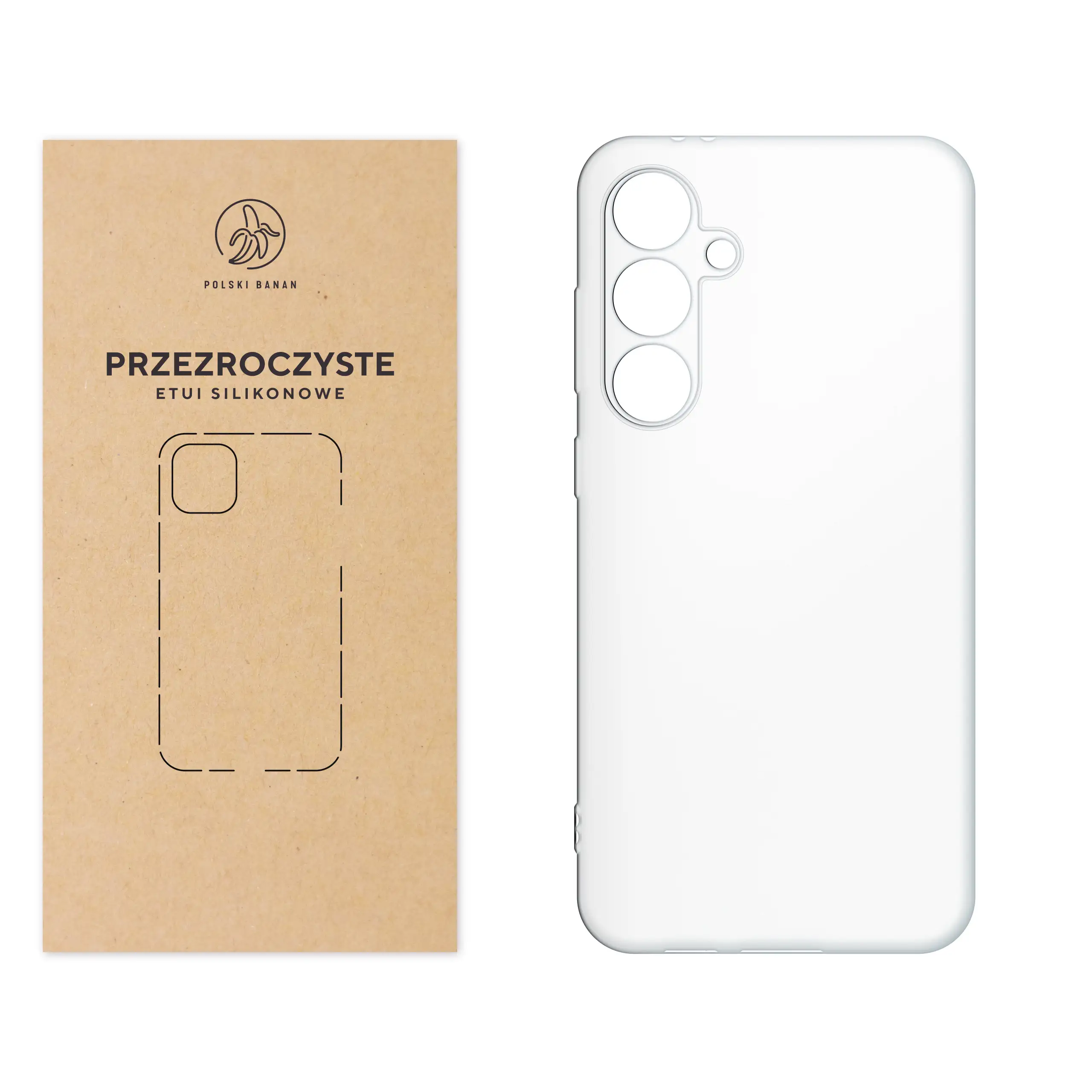 Etui silikonowe przezroczyste Polski Banan do Samsung Galaxy S24 FE