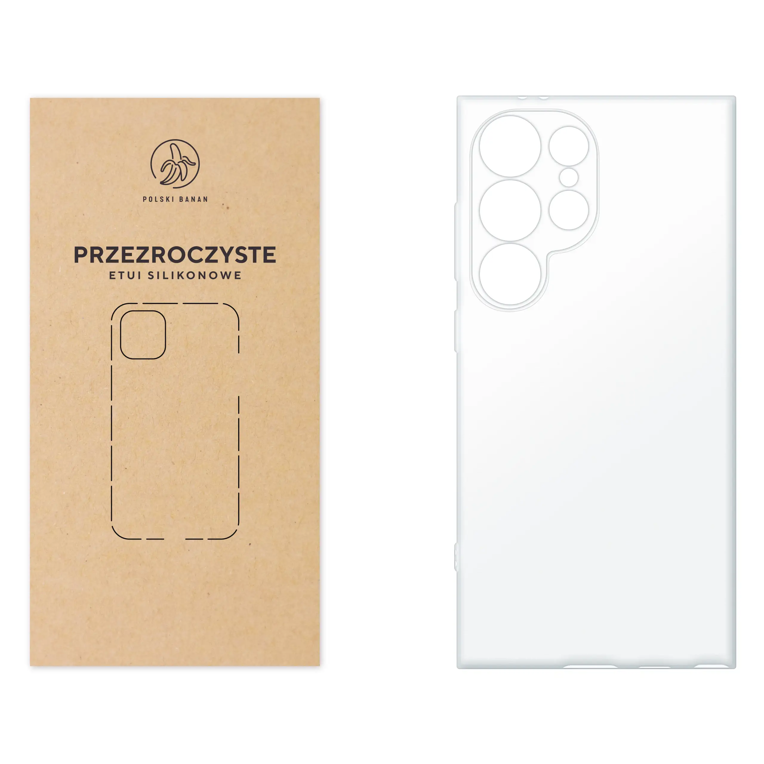 Etui silikonowe przezroczyste Polski Banan do Samsung Galaxy S24 Ultra