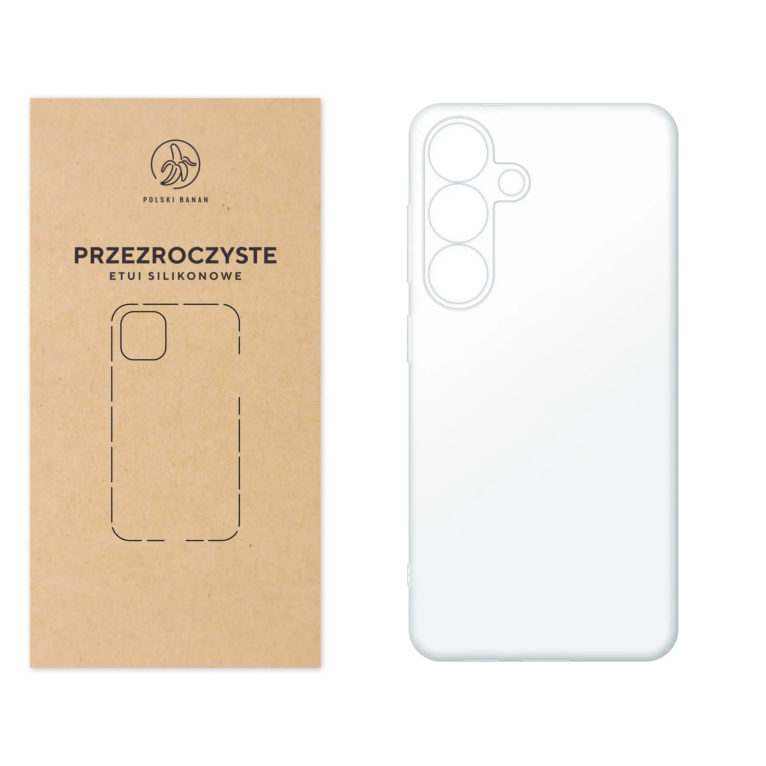 Etui silikonowe przezroczyste Polski Banan do Samsung Galaxy S25 Plus