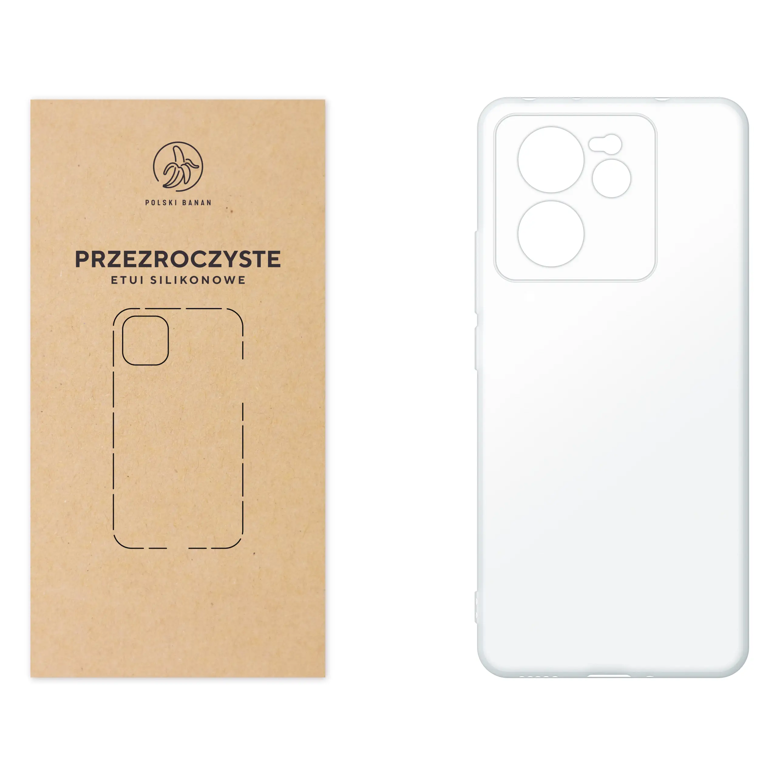 Etui silikonowe przezroczyste Polski Banan do Xiaomi 13T / Pro