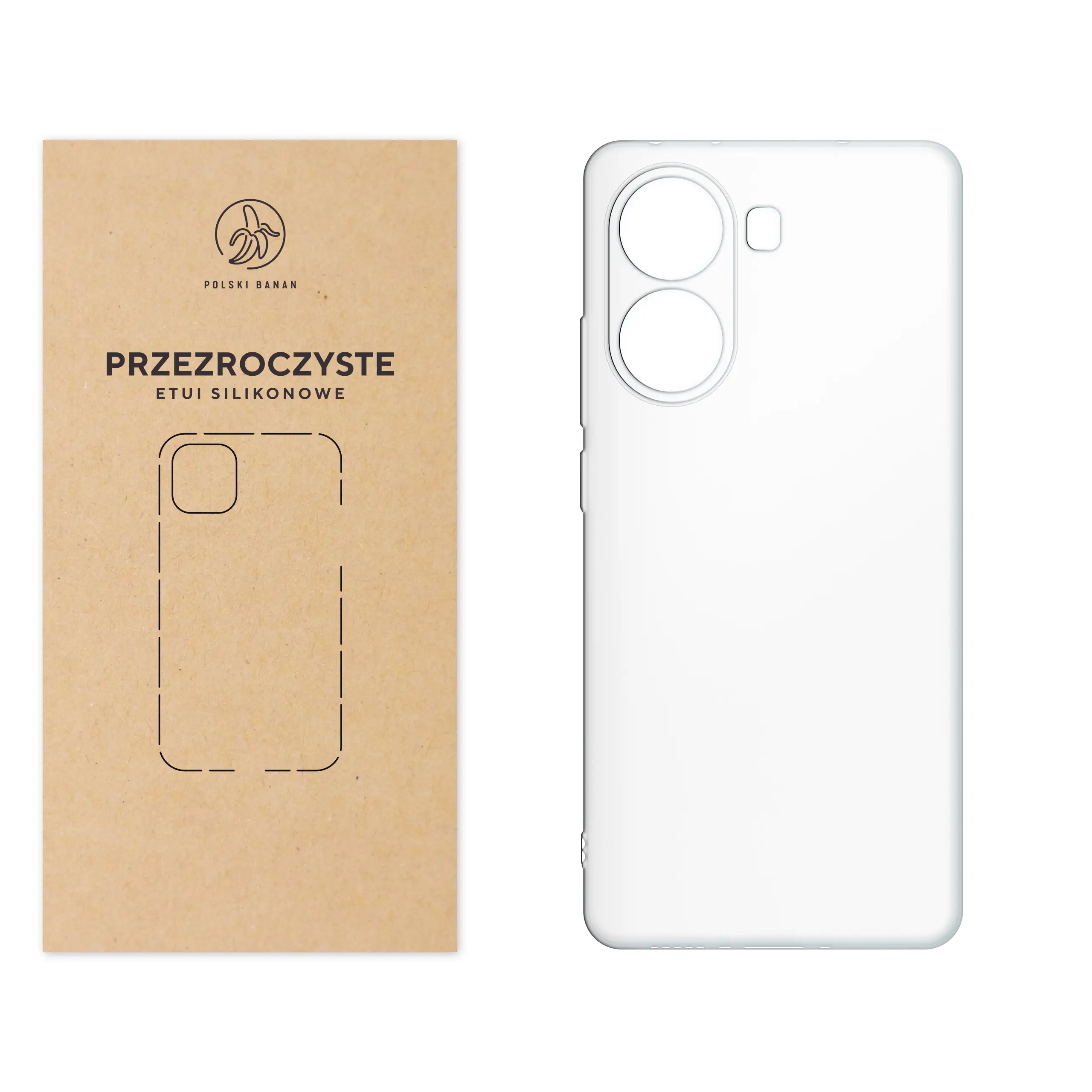 Etui silikonowe przezroczyste Polski Banan do Xiaomi POCO X7 Pro 5G