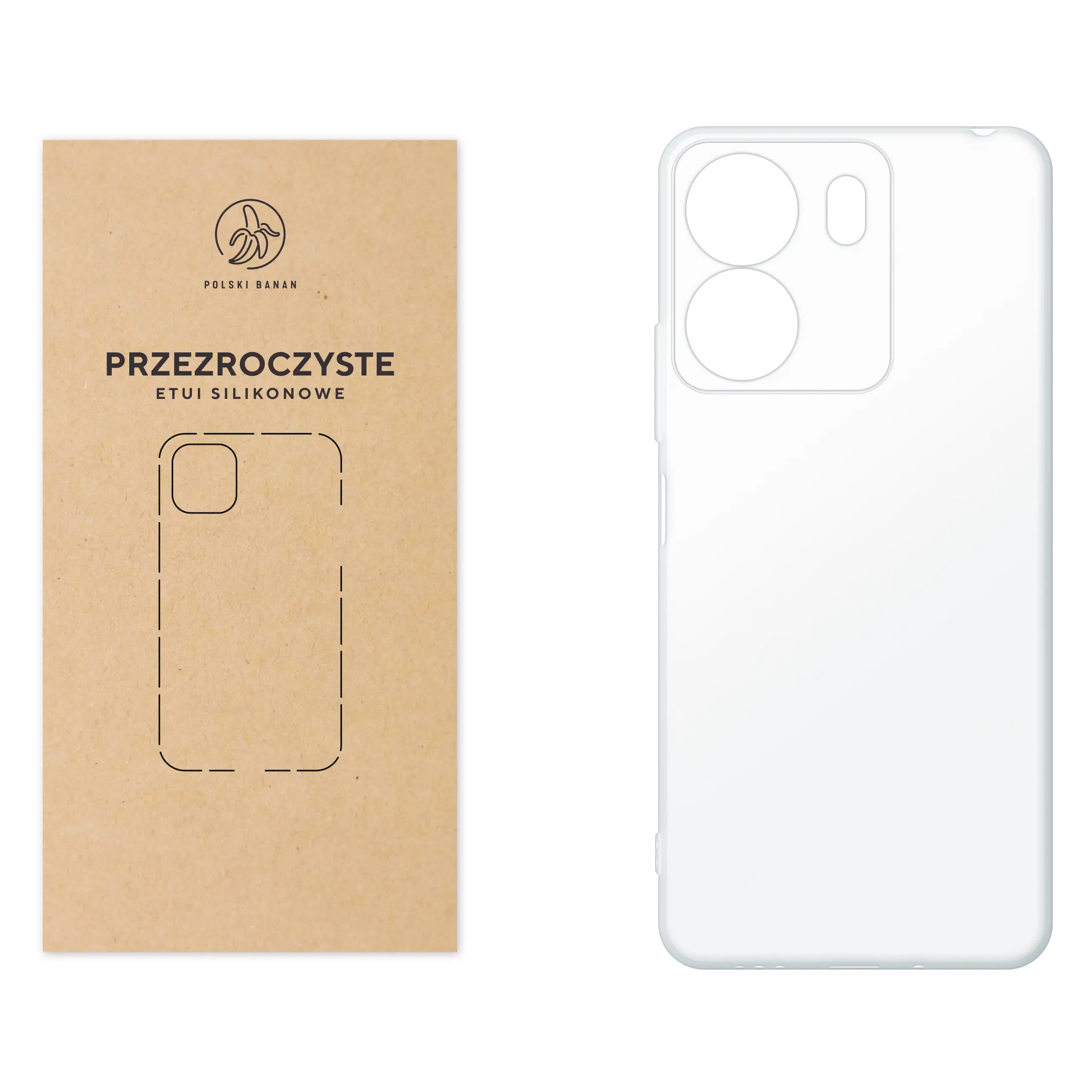 Etui silikonowe przezroczyste Polski Banan do Xiaomi Redmi 13C