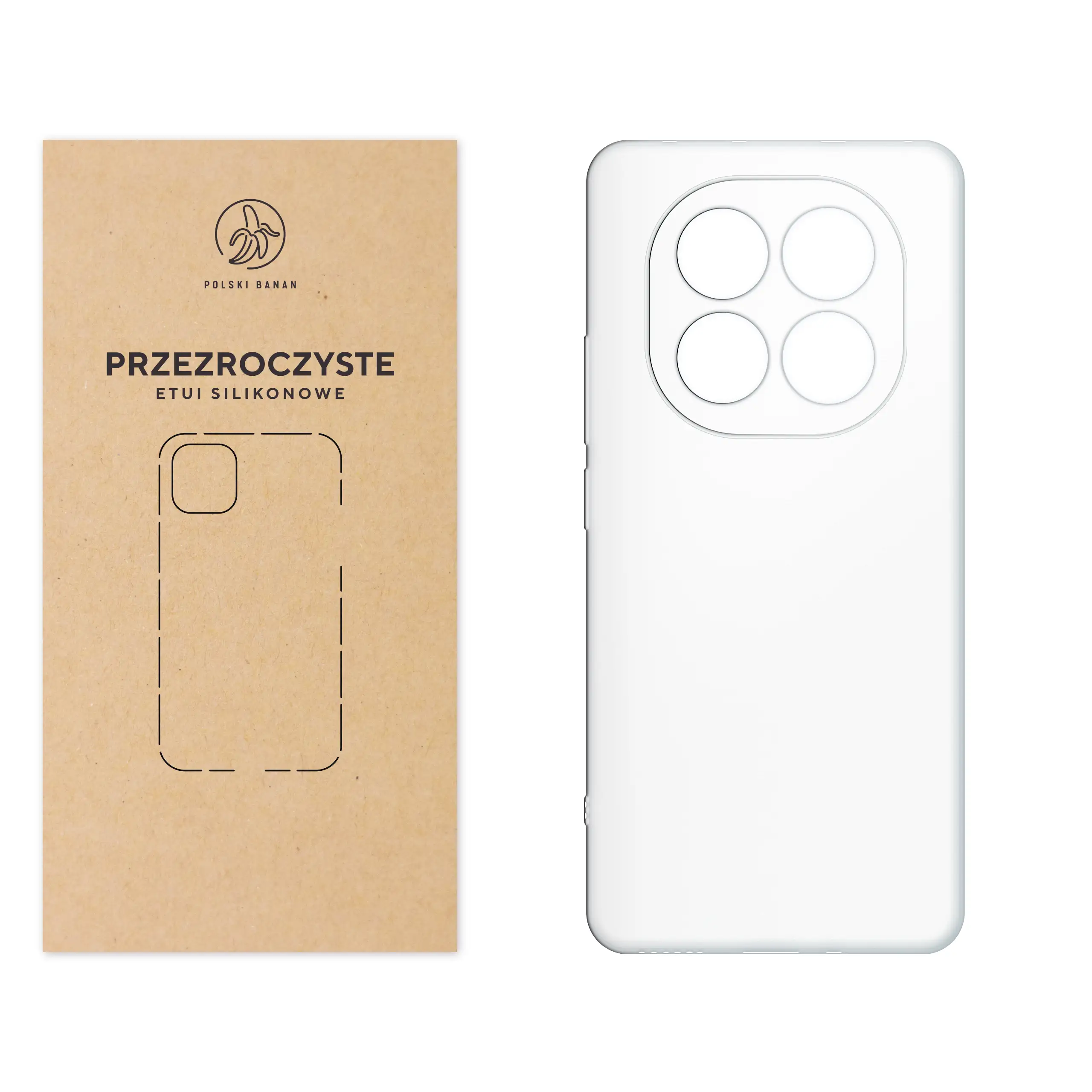 Etui silikonowe przezroczyste Polski Banan do Xiaomi Redmi Note 14 Pro 5G