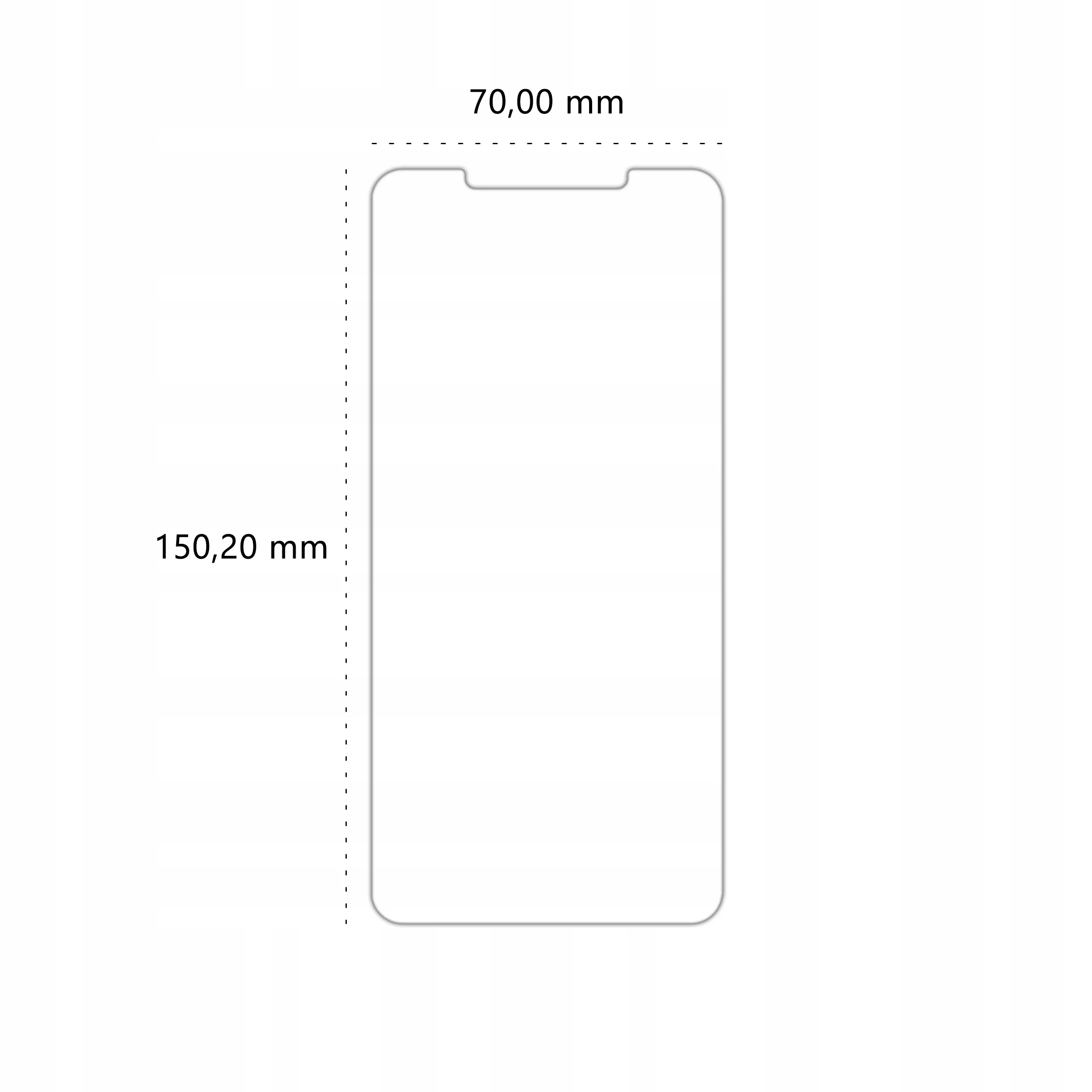 Wymiary szkła hybrydowego Polski Banan BananFlex do telefonu Apple iPhone Xs Max