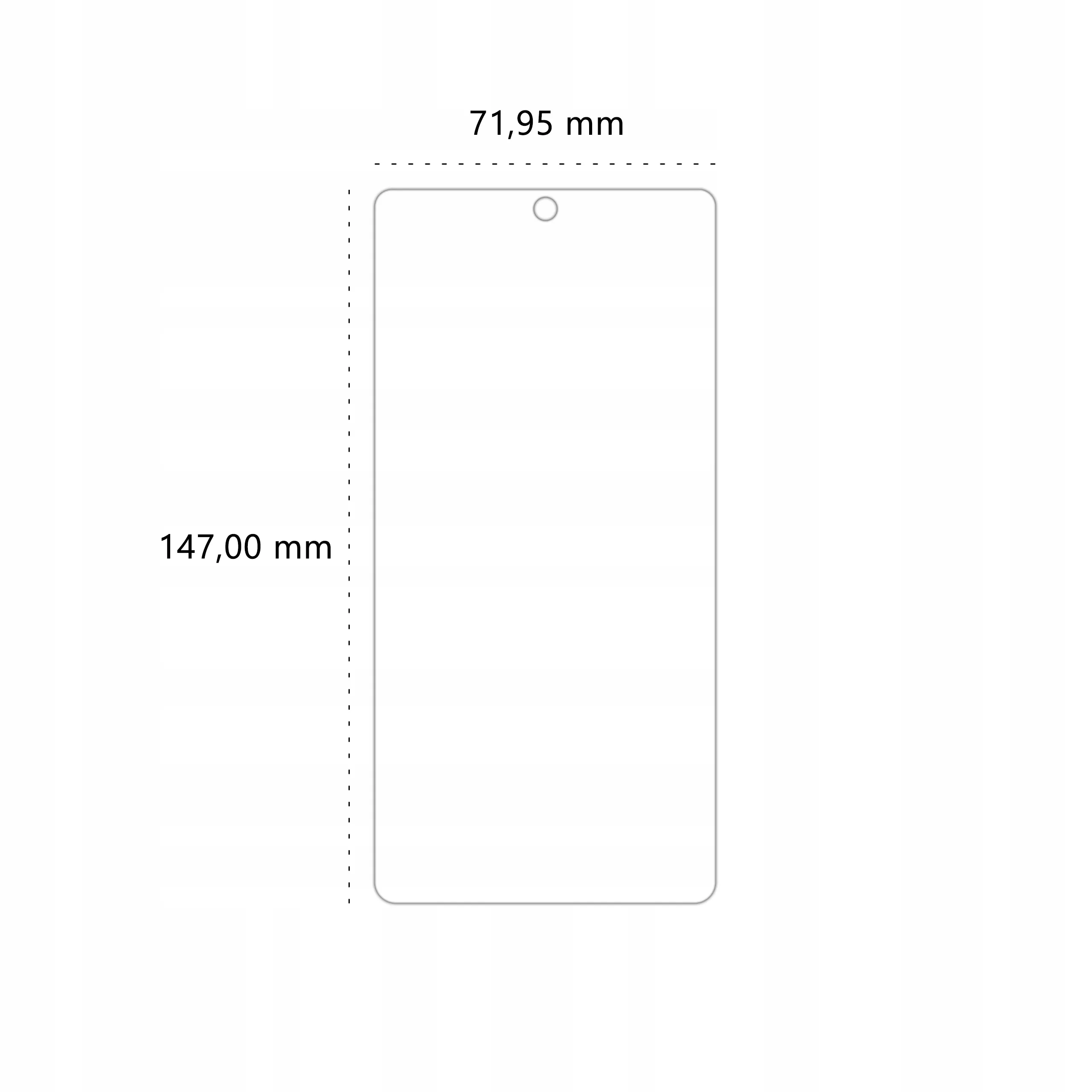 Wymiary folii ochronnej Polski Banan BananEdge do telefonu Samsung Galaxy Note 10