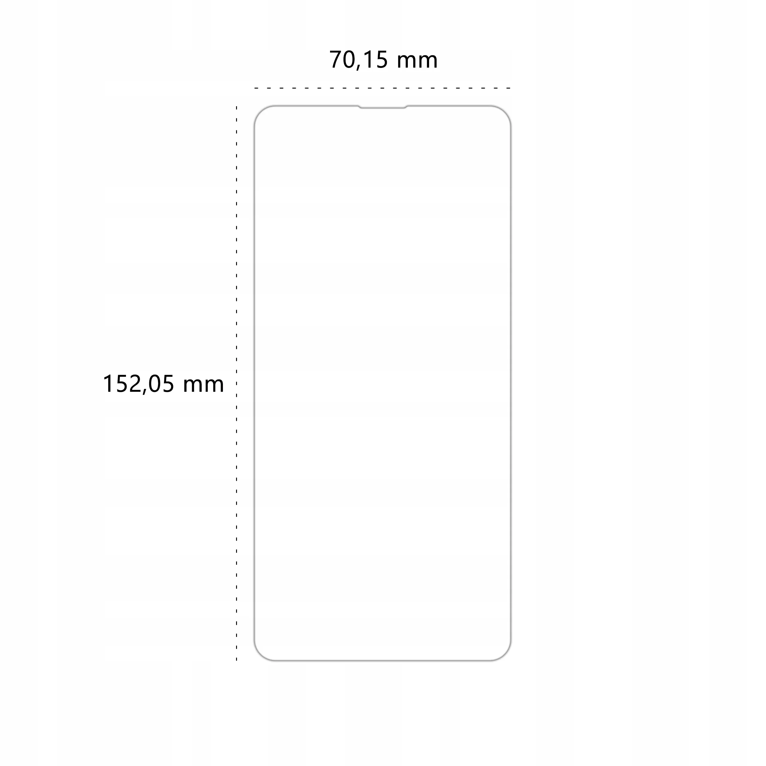 Wymiary folii ochronnej Polski Banan BananEdge do telefonu Xiaomi Mi 9T