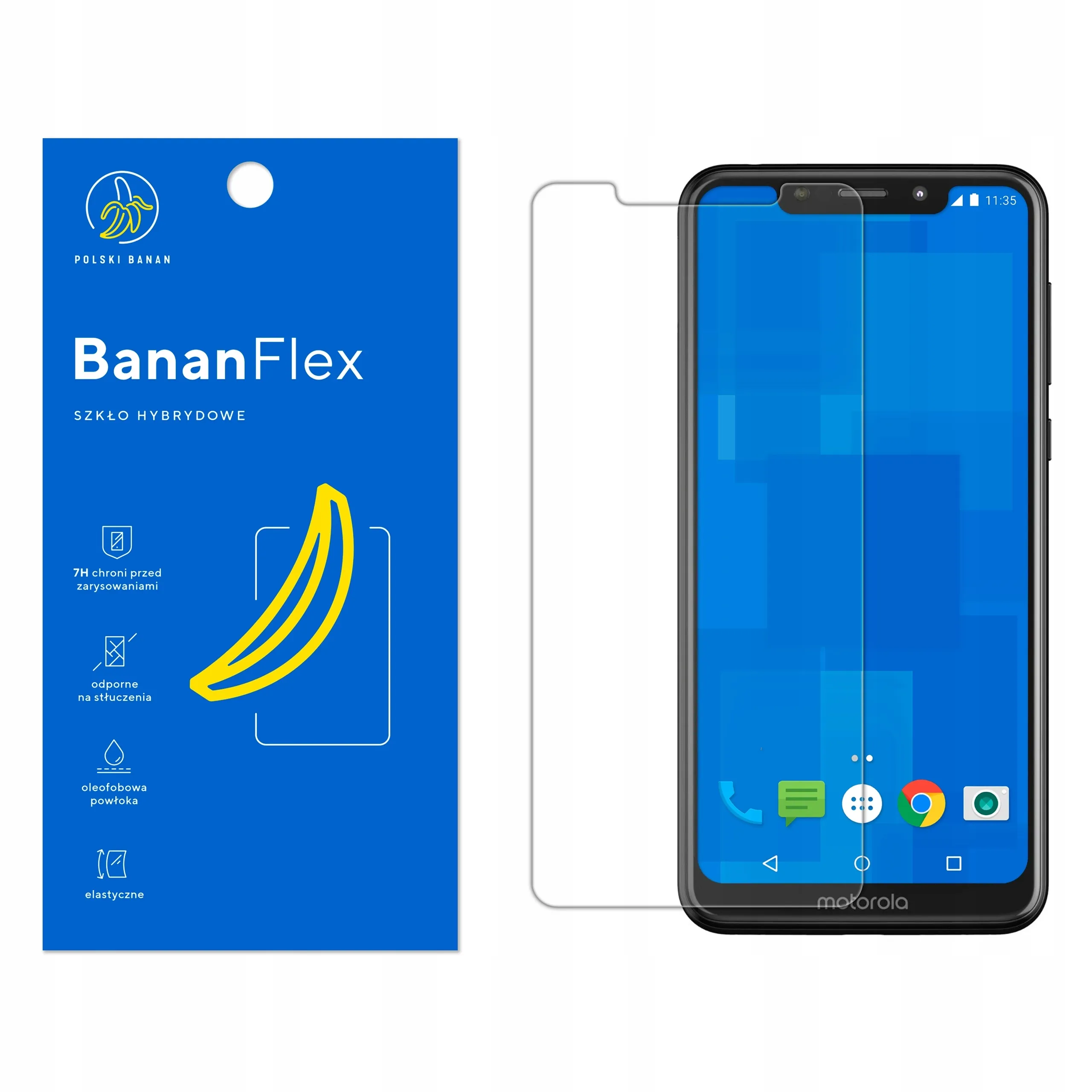 Szkło hybrydowe Polski Banan BananFlex do Motorola One
