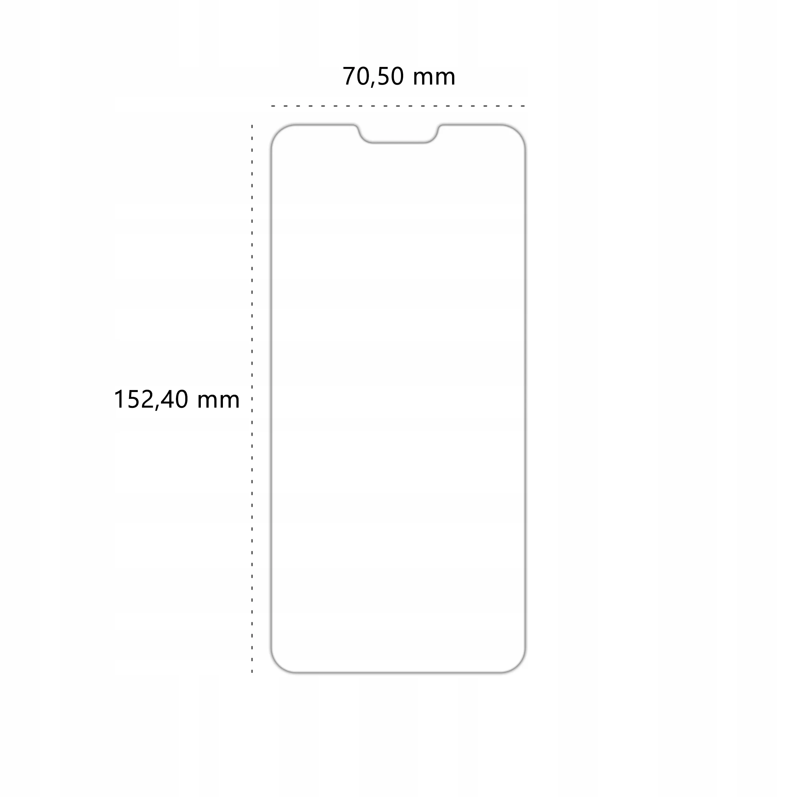 Wymiary szkła hybrydowego Polski Banan BananFlex do telefonu Motorola Moto G7 Power