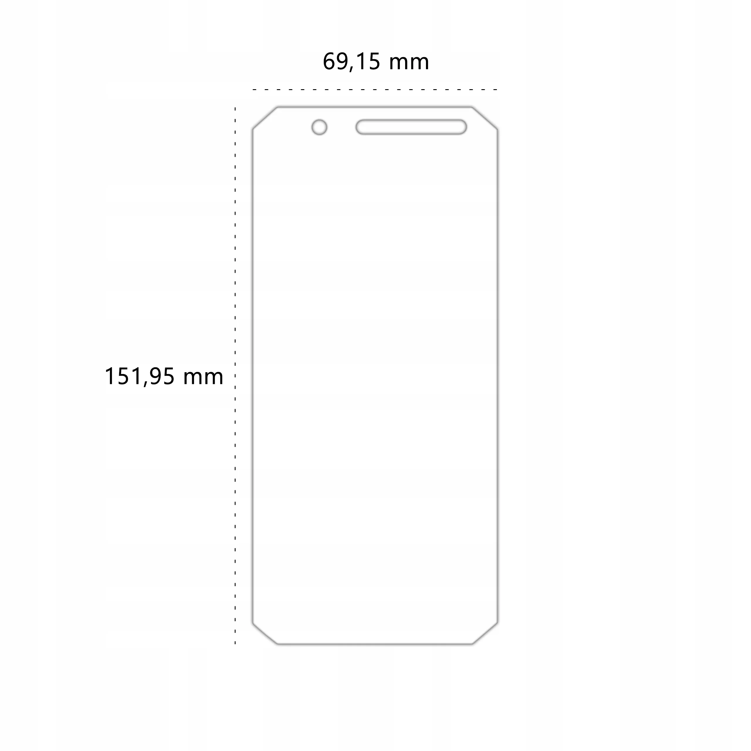 Wymiary szkła hybrydowego Polski Banan BananFlex do telefonu myPhone Hammer Energy 18x9