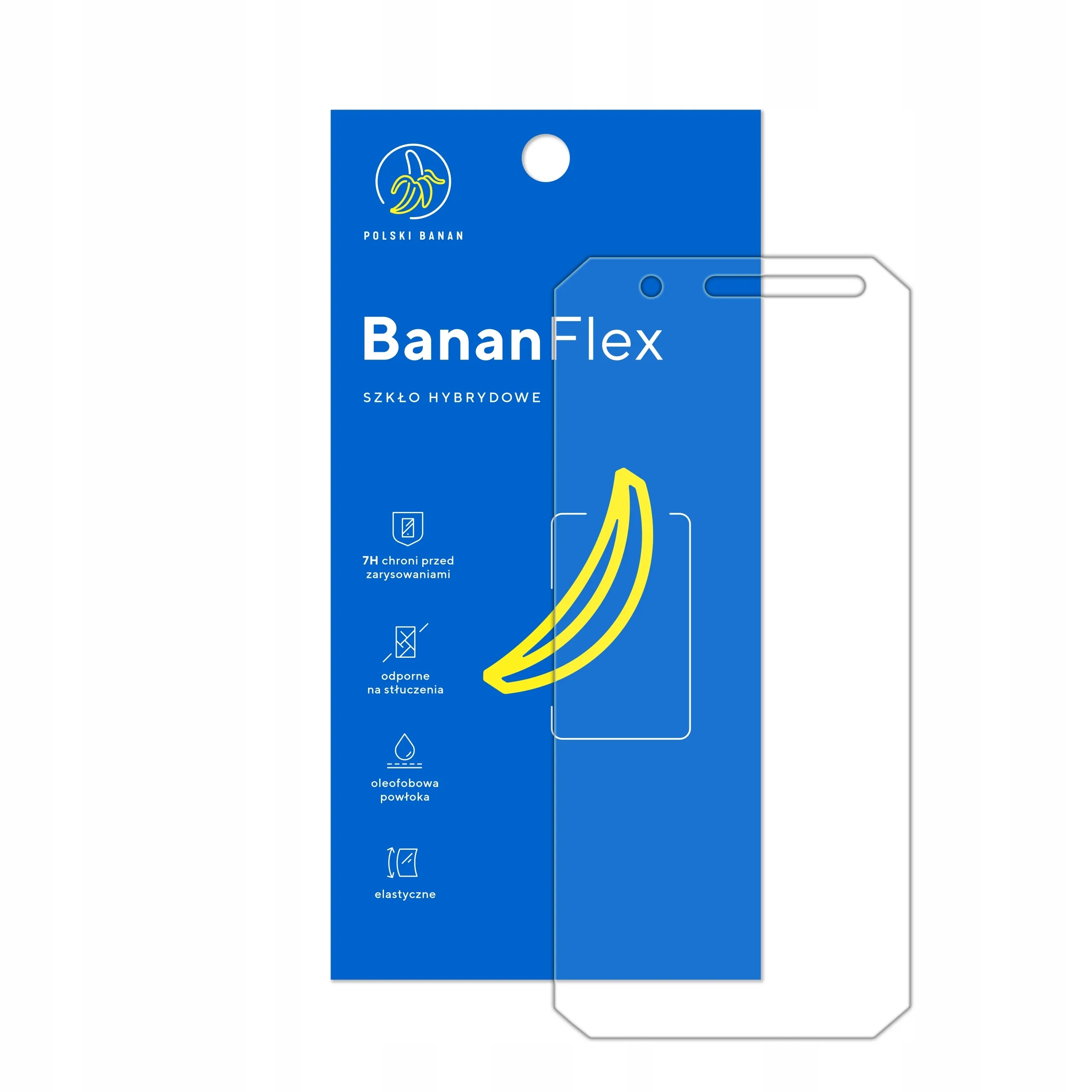 Zawartość zestawu szkła hybrydowego Polski Banan BananFlex do telefonu myPhone Hammer Energy 18x9