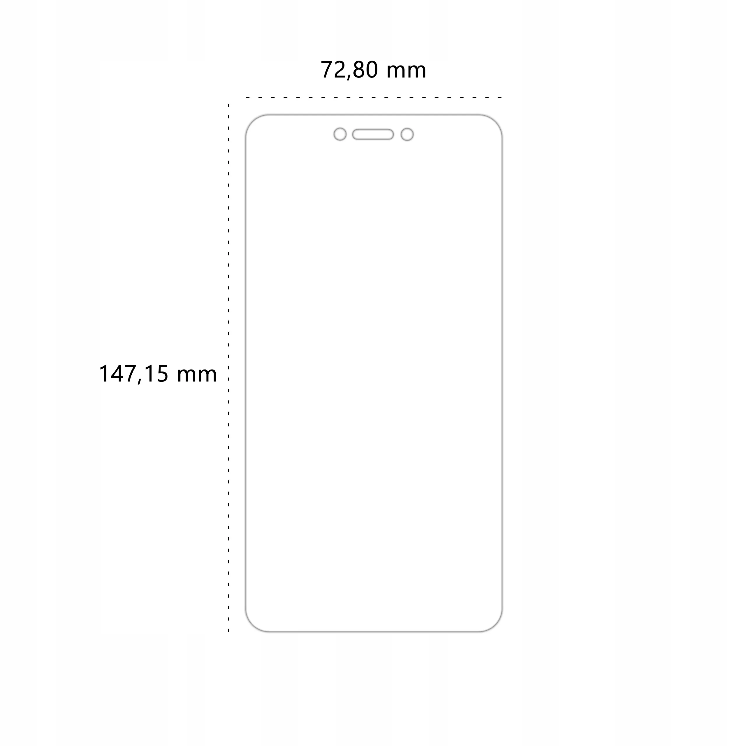 Wymiary folii ochronnej Polski Banan BananEdge do telefonu Xiaomi Redmi Note 4X / 4 Global
