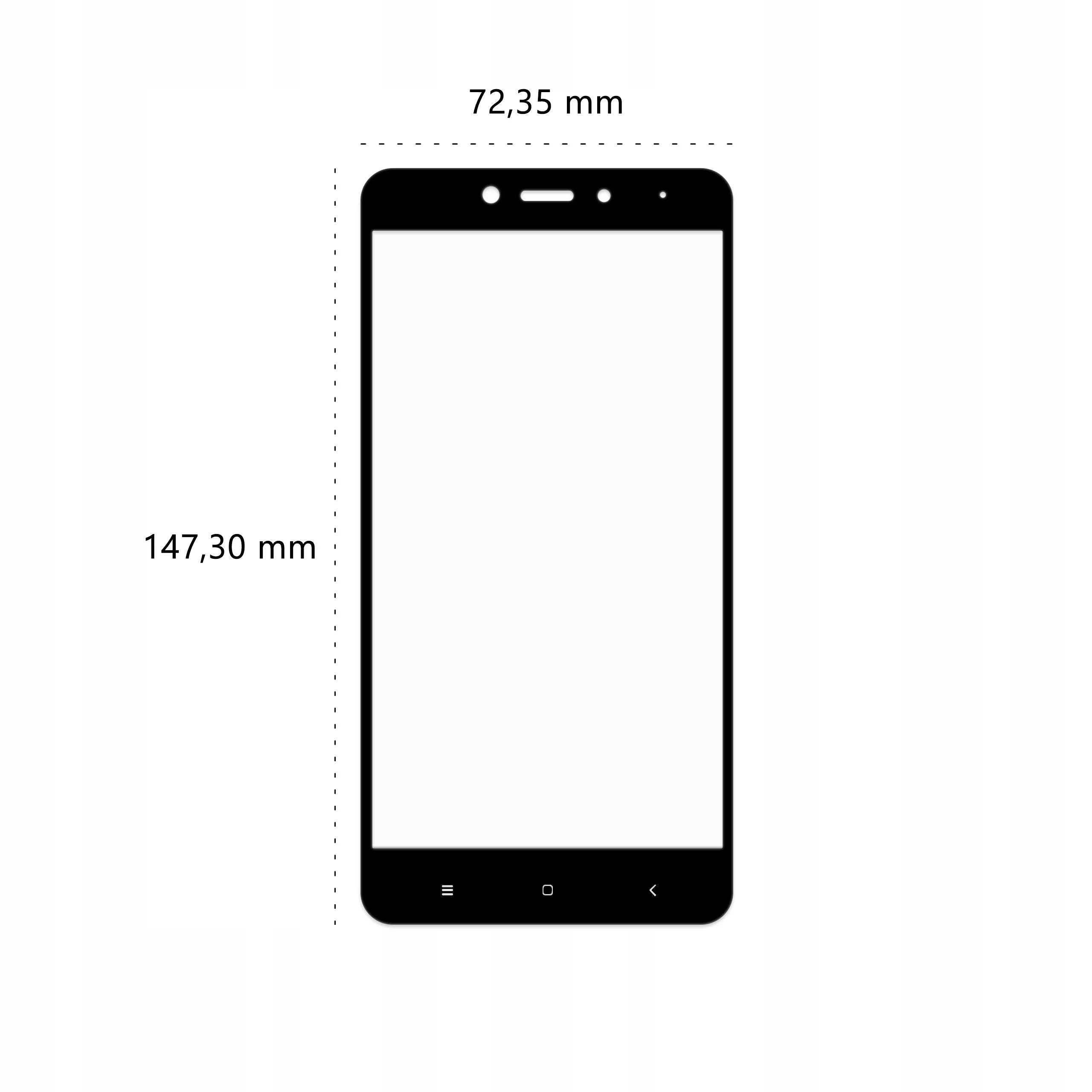 Wymiary szkła hartowanego 3D Polski Banan BananGuard w kolorze czarnym do telefonu Xiaomi Redmi Note 4 Mediatek