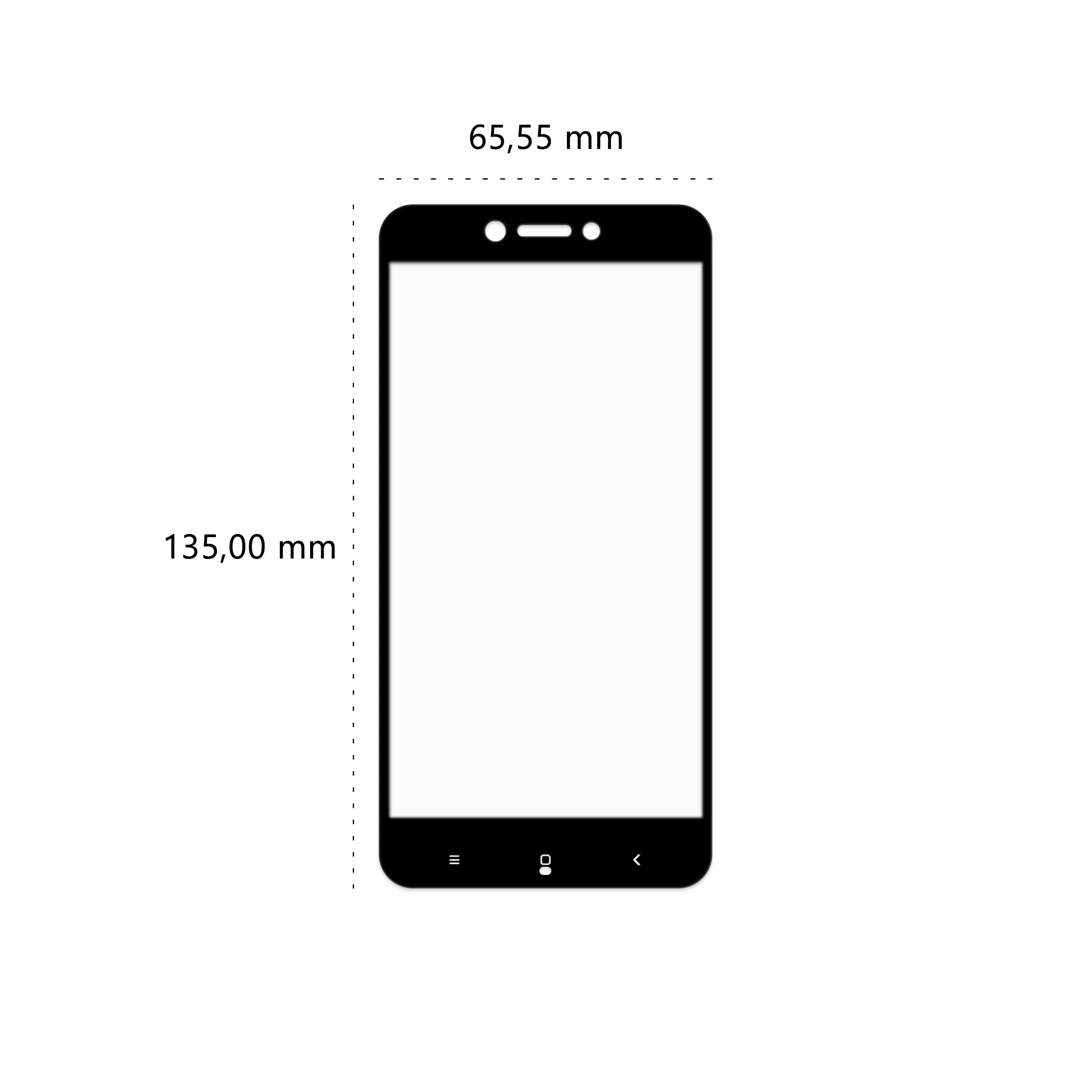 Wymiary szkła hartowanego 3D Polski Banan BananGuard w kolorze czarnym do telefonu Xiaomi Redmi 4X