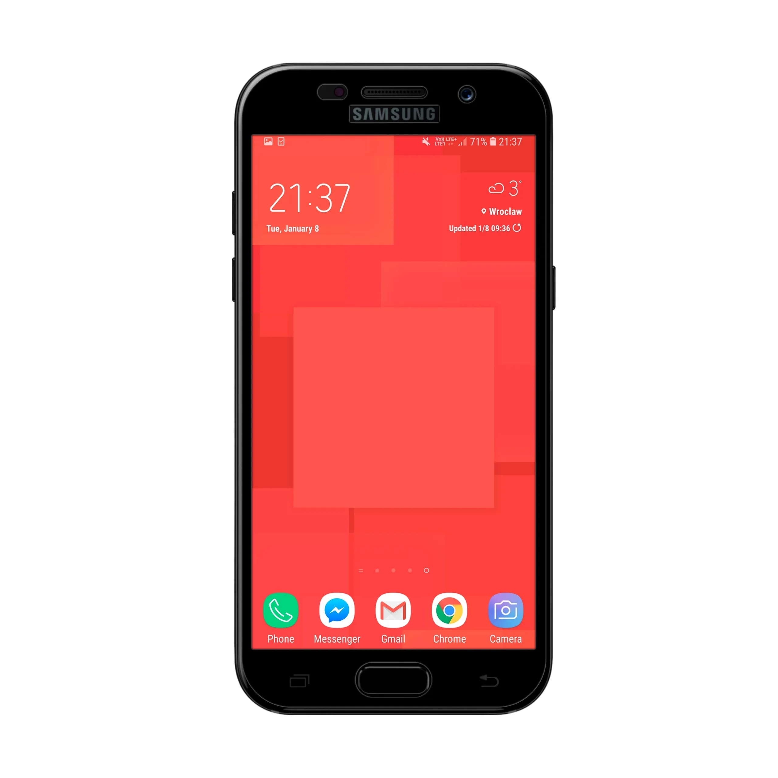 Telefon Samsung Galaxy A5 2017 ze szkłem hartowanym 3D Polski Banan BananGuard w kolorze czarnym