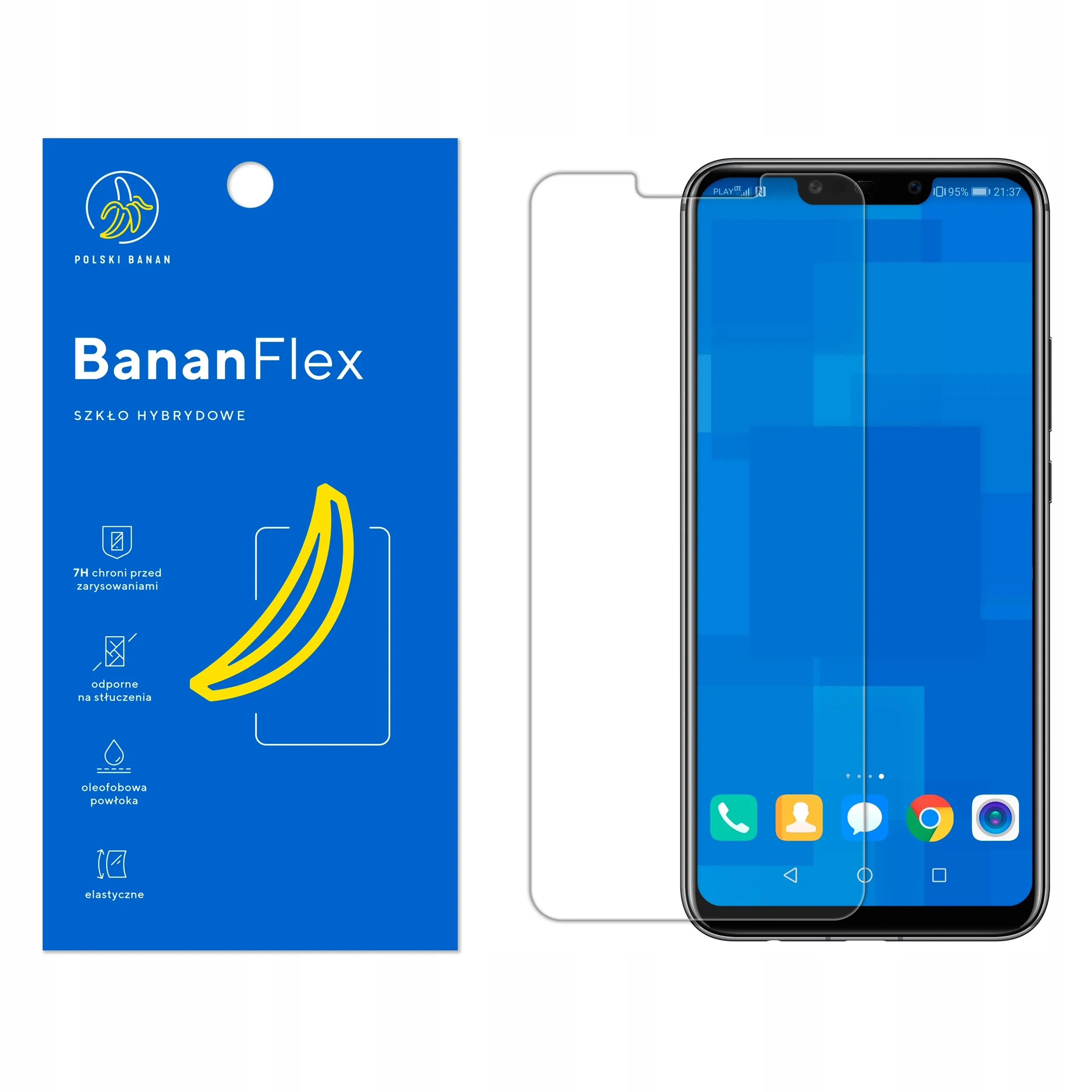 Szkło hybrydowe Polski Banan BananFlex do Huawei Mate 20 Lite