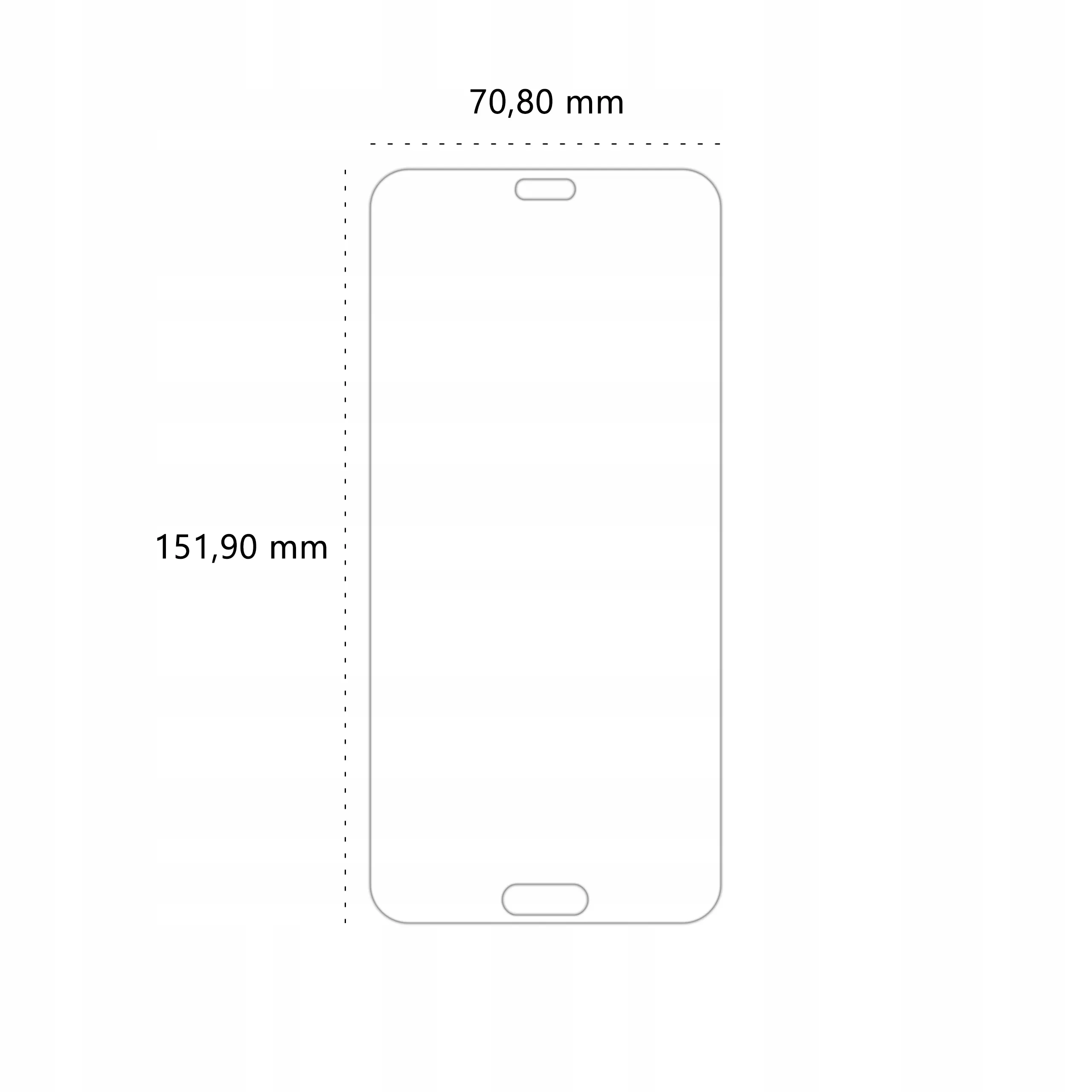 Wymiary folii ochronnej Polski Banan BananEdge do telefonu Huawei P20 Pro