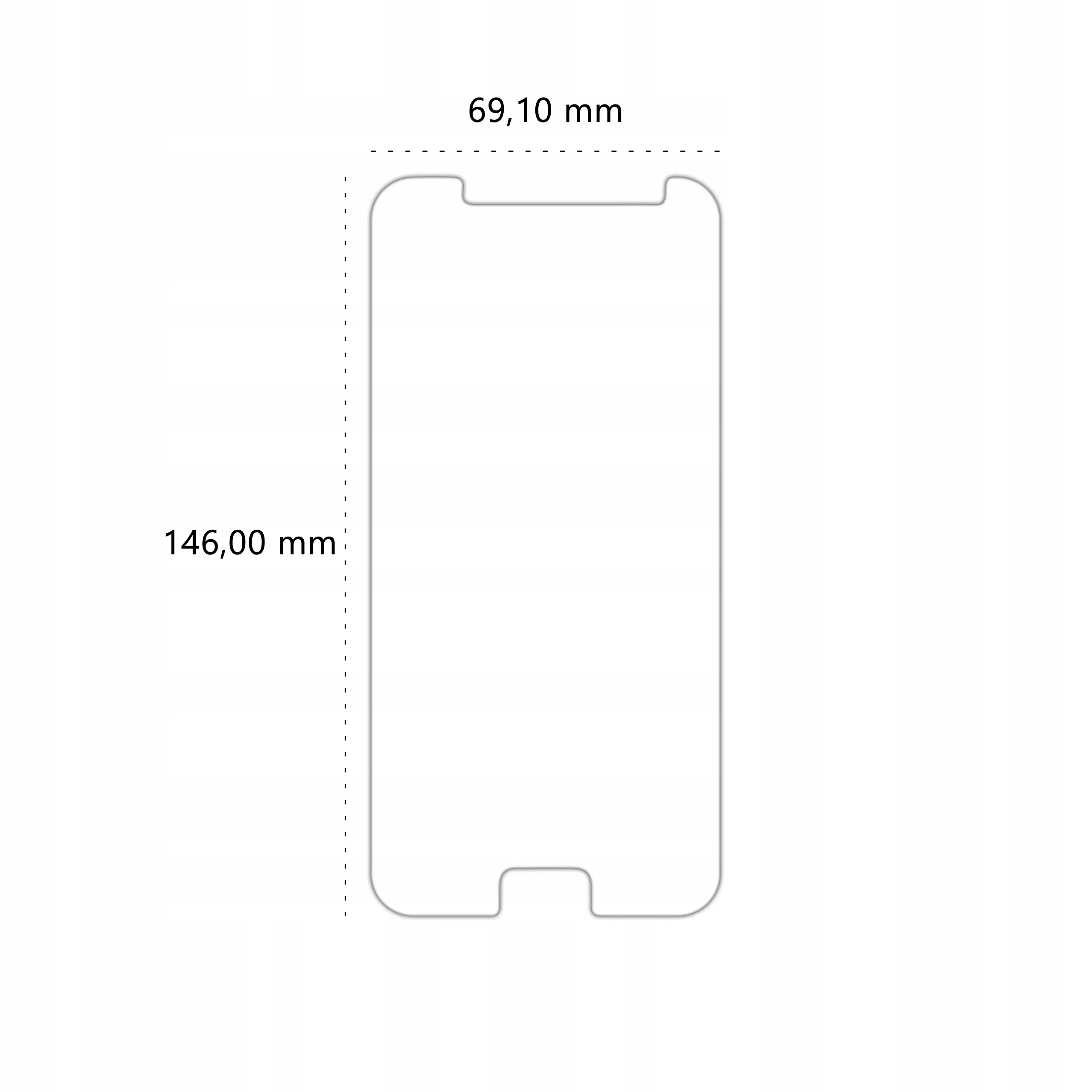 Wymiary szkła hybrydowego Polski Banan BananFlex do telefonu Samsung Galaxy J7 2017