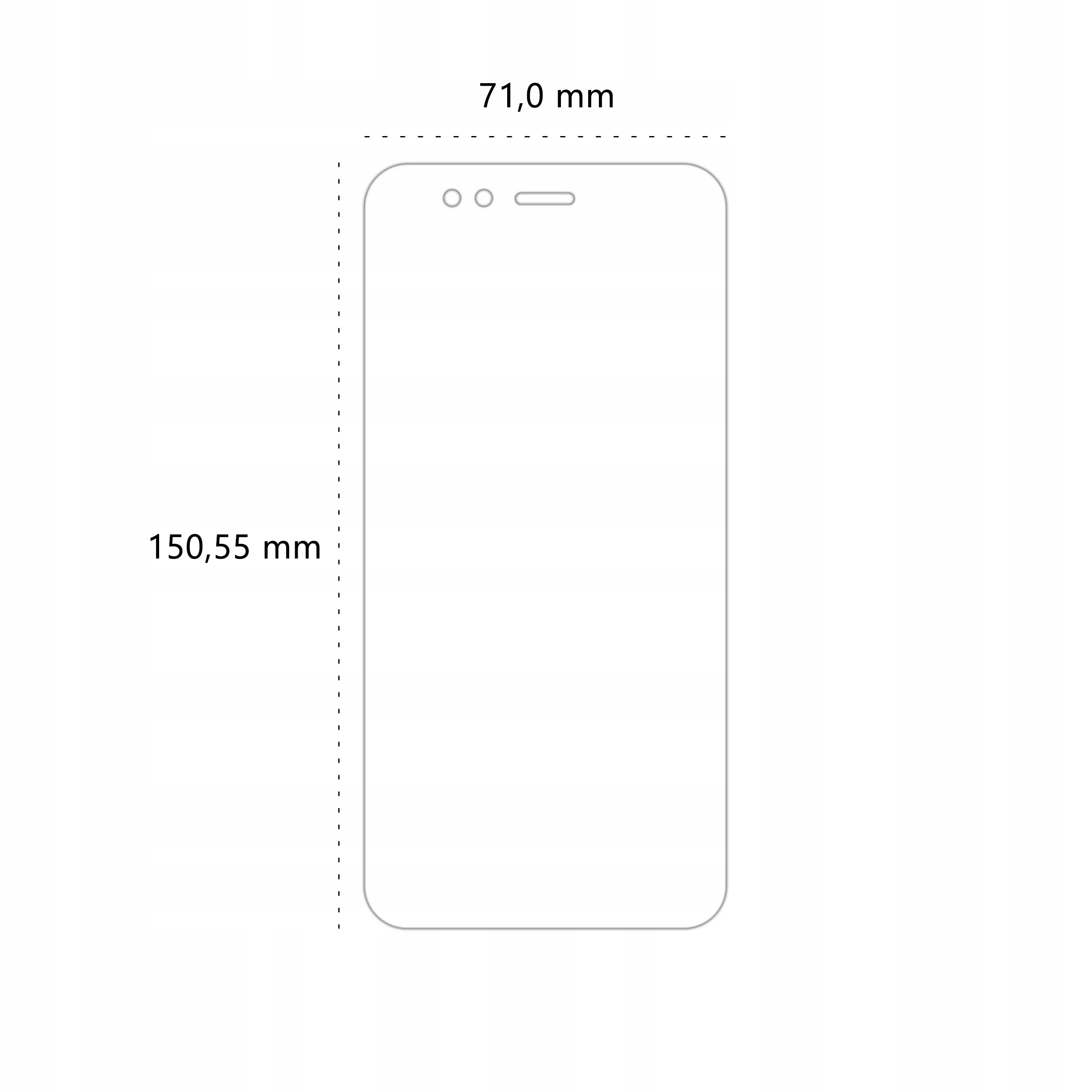 Wymiary folii ochronnej Polski Banan BananEdge do telefonu Xiaomi Mi 5X / Mi A1