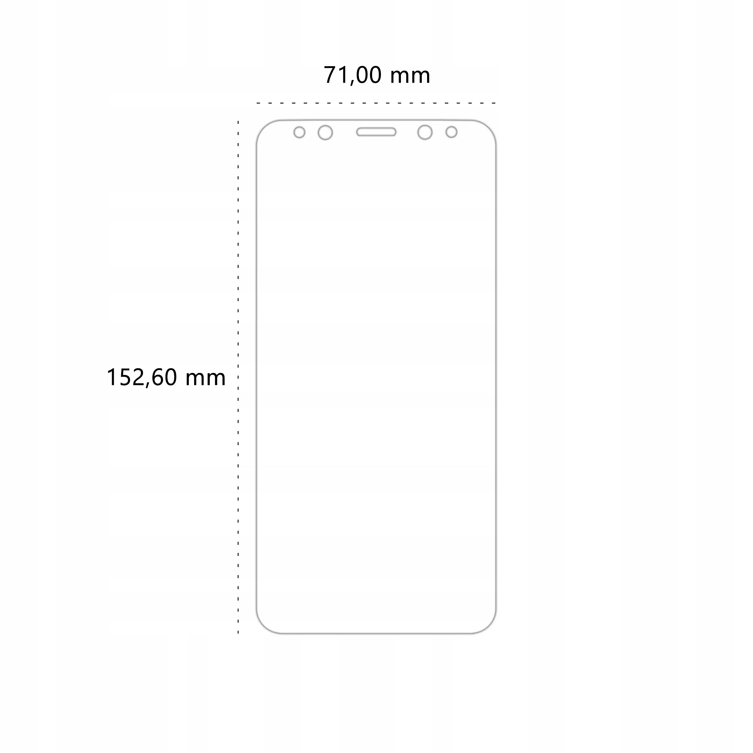 Wymiary folii ochronnej Polski Banan BananEdge do telefonu Huawei Mate 10 Lite
