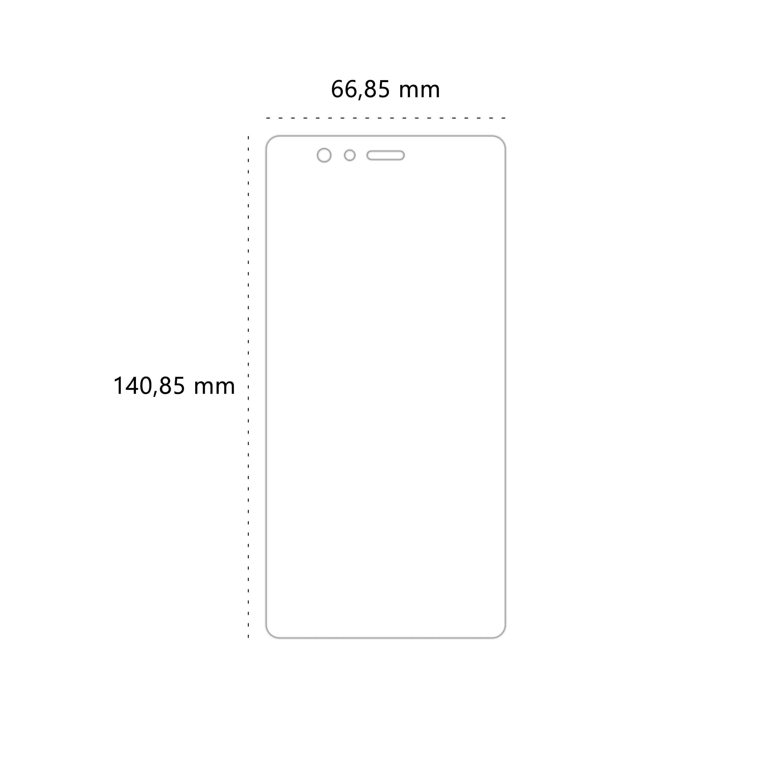 Wymiary folii ochronnej Polski Banan BananEdge do telefonu Huawei P9