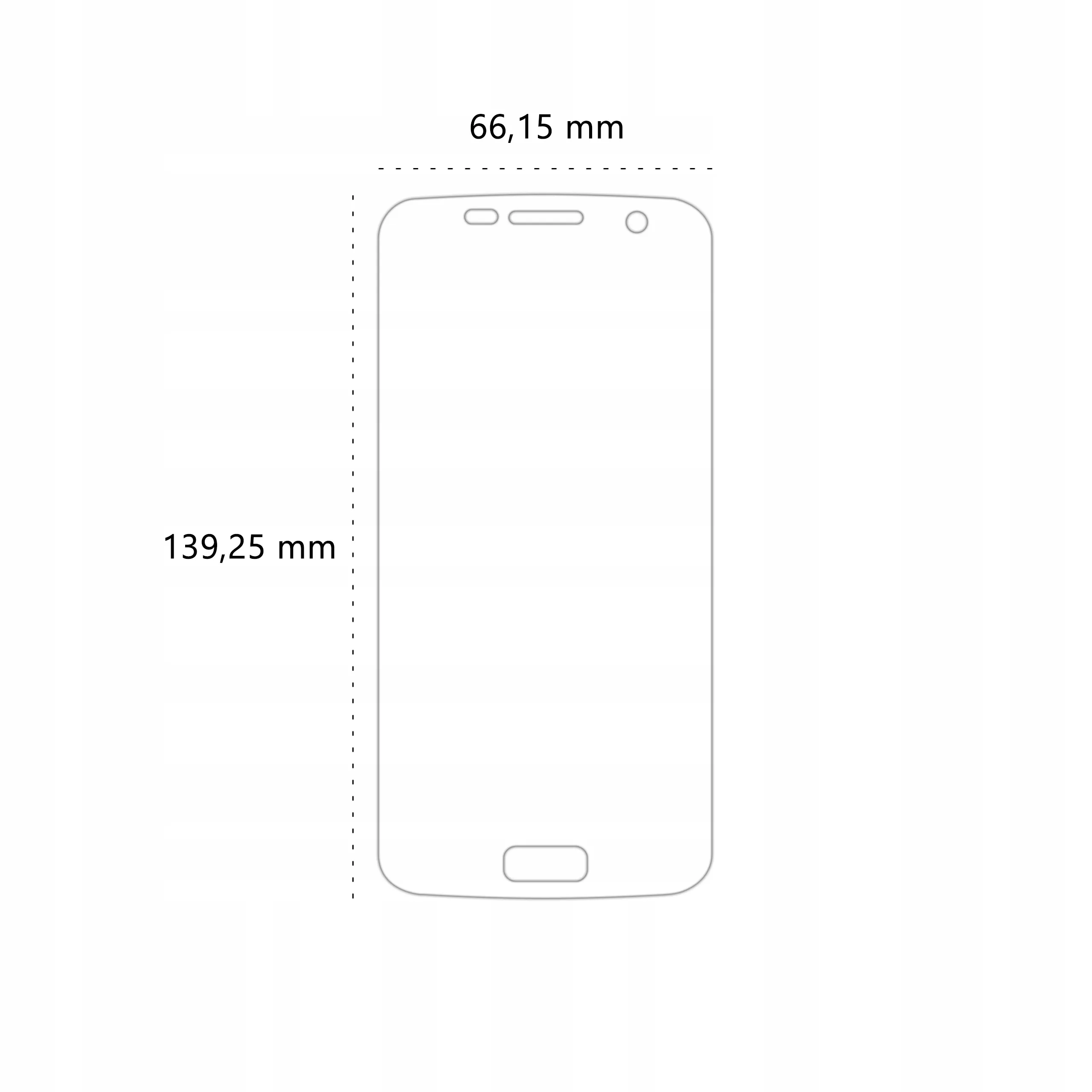 Wymiary folii ochronnej Polski Banan BananEdge do telefonu Samsung Galaxy S7