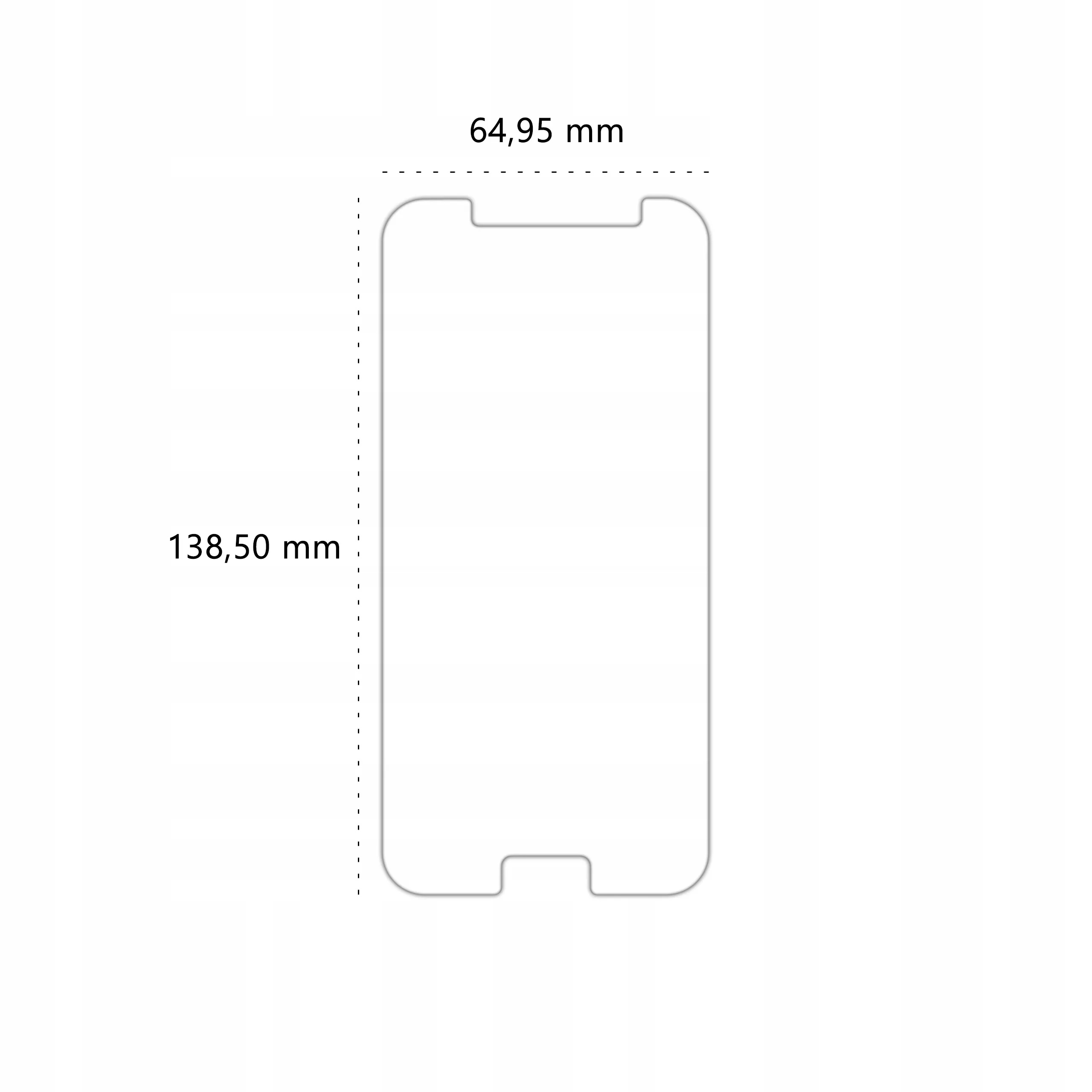 Wymiary szkła hybrydowego Polski Banan BananFlex do telefonu Samsung Galaxy A5 2017