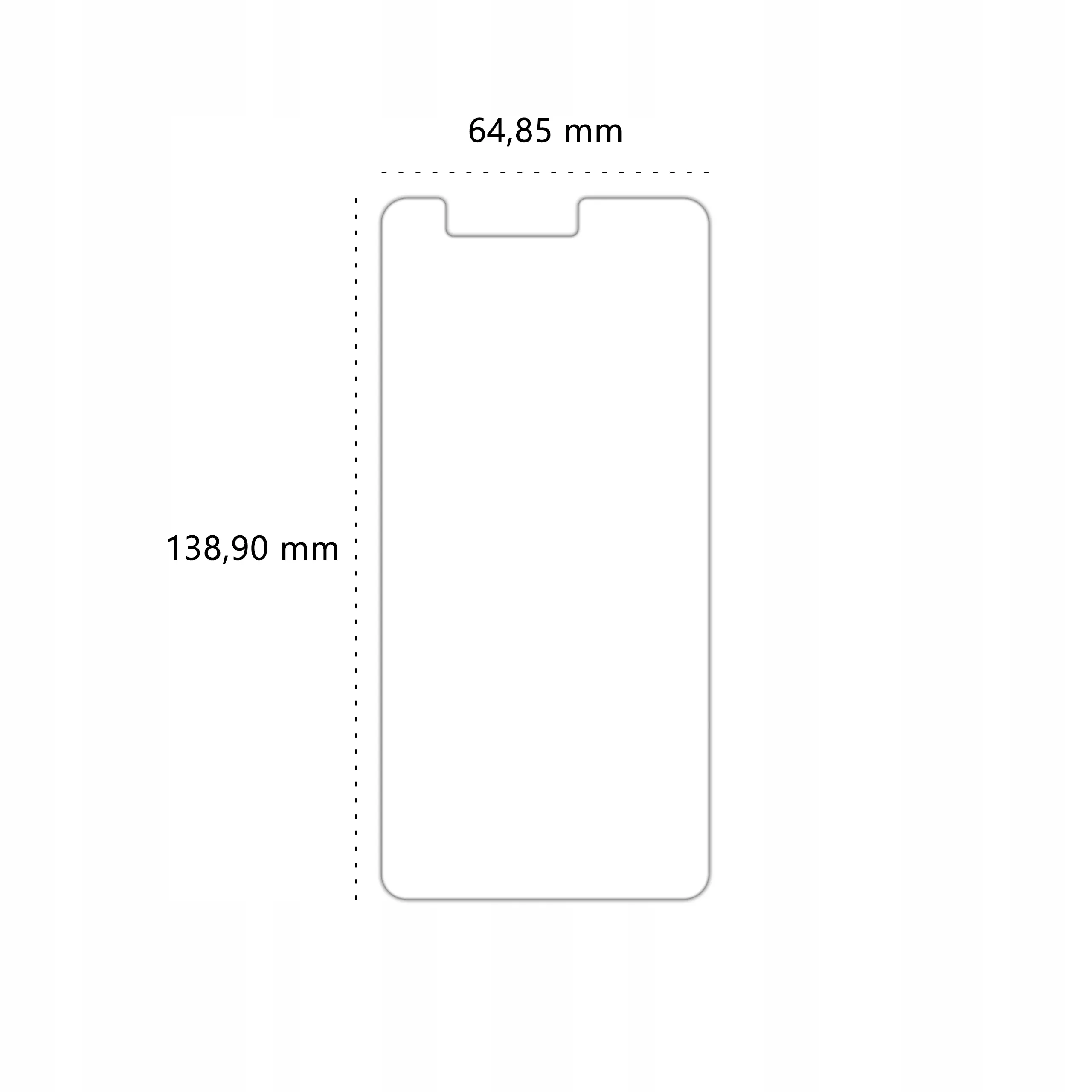 Wymiary szkła hybrydowego Polski Banan BananFlex do telefonu Huawei P9
