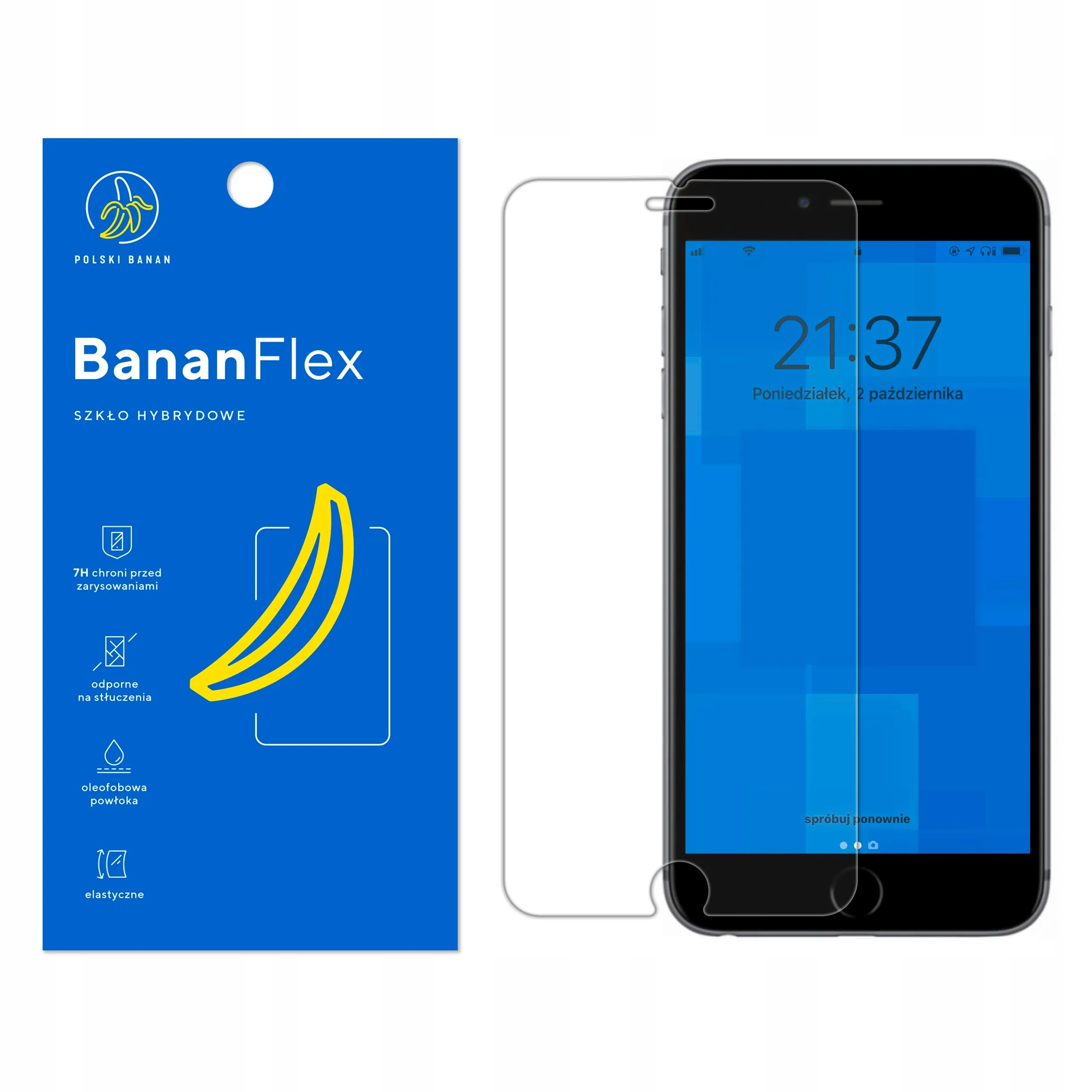 Szkło hybrydowe Polski Banan BananFlex do Apple iPhone 6 PLUS / 6s PLUS