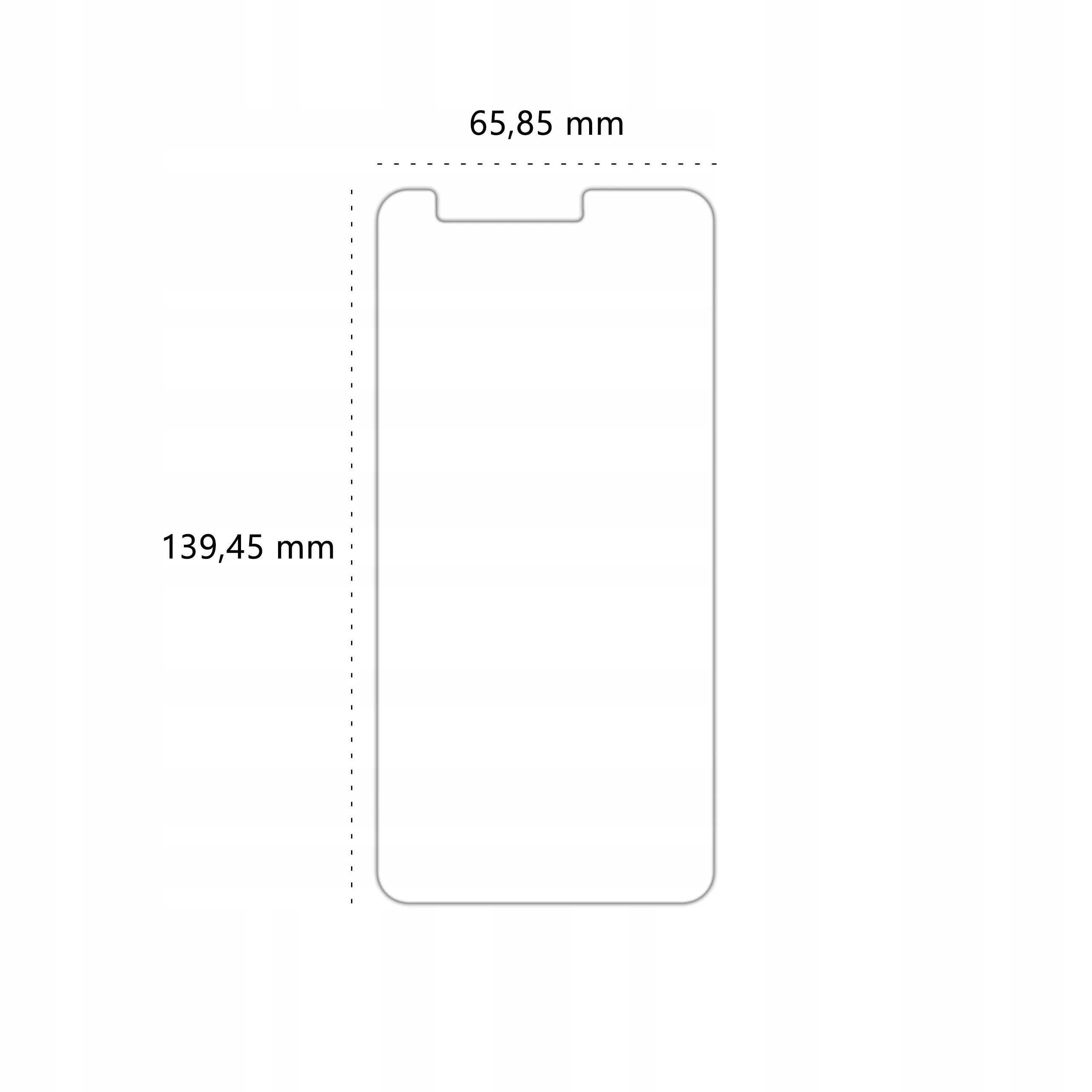 Wymiary szkła hybrydowego Polski Banan BananFlex do telefonu Huawei P10 Lite