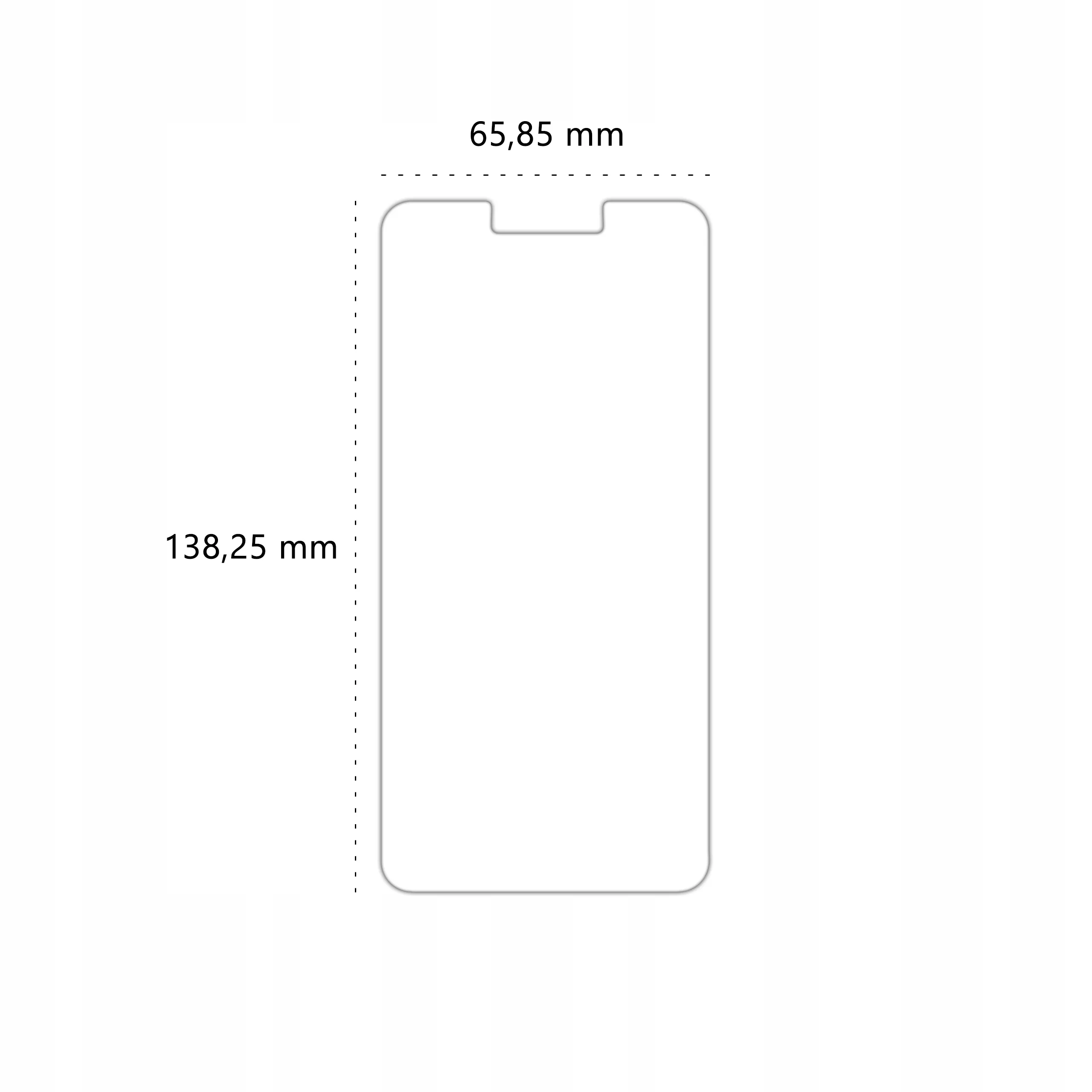 Wymiary szkła hybrydowego Polski Banan BananFlex do telefonu Huawei P9 Lite 2017