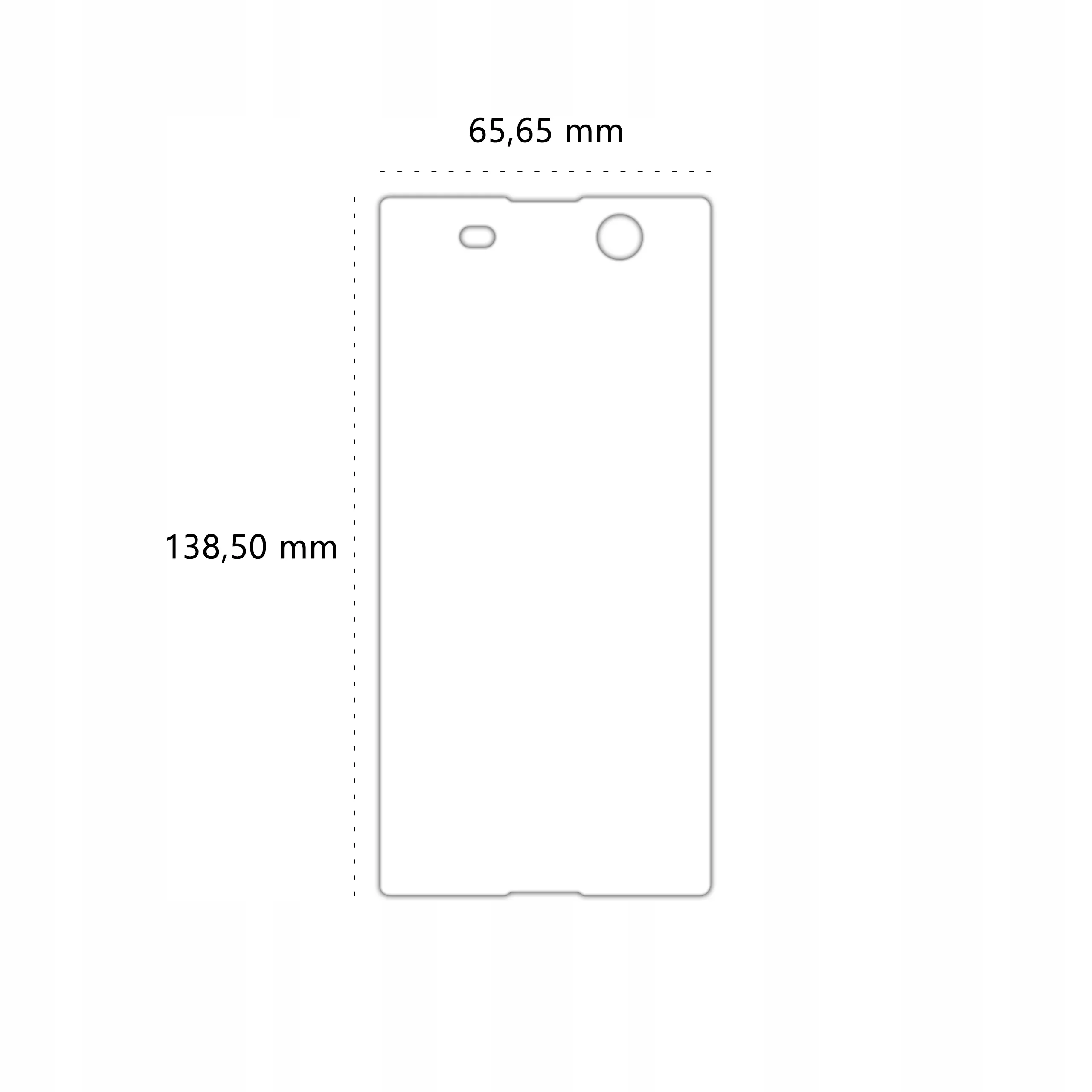 Wymiary szkła hartowanego Polski Banan BananShield do telefonu Sony Xperia M5
