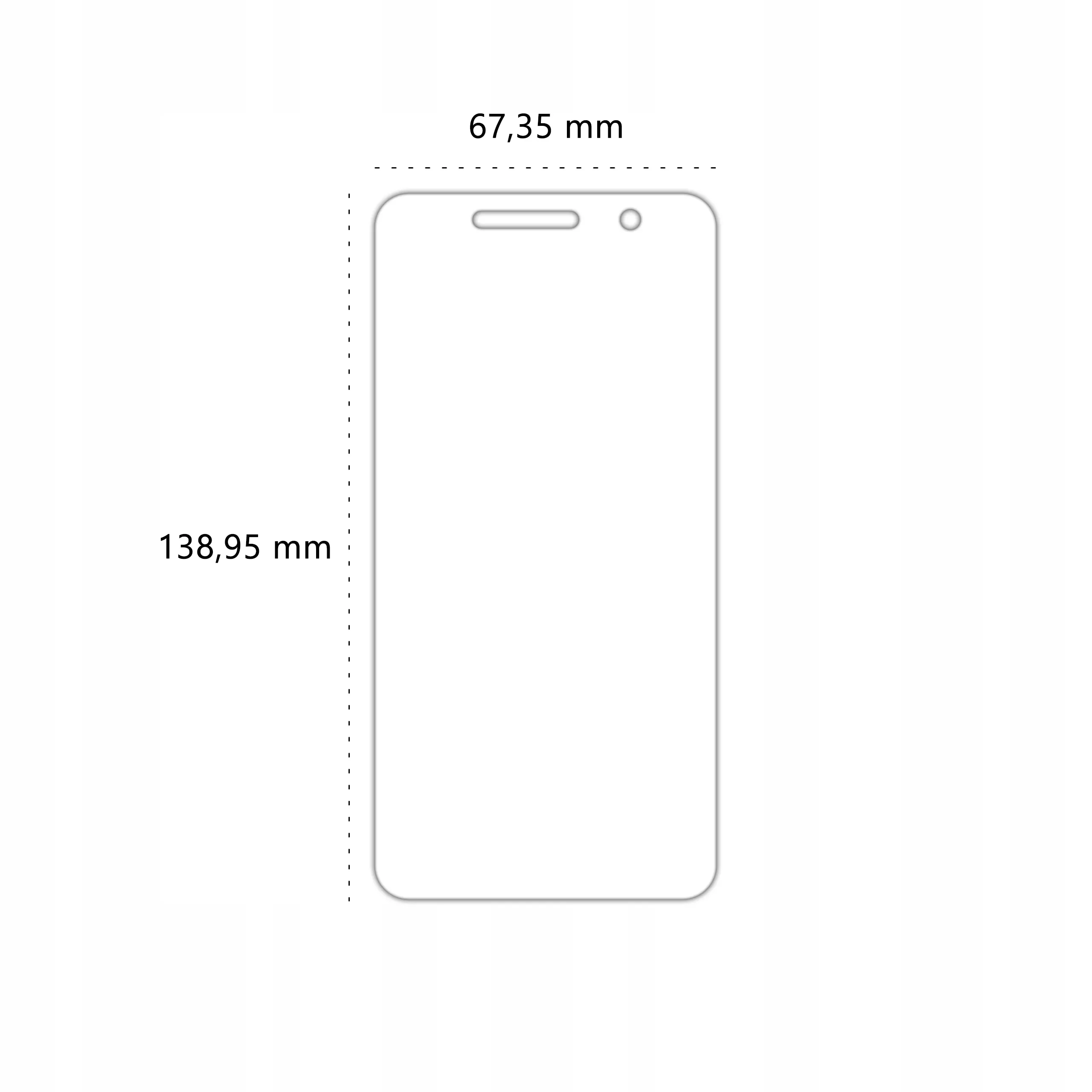 Wymiary szkła hartowanego Polski Banan BananShield do telefonu Huawei Y6 Pro