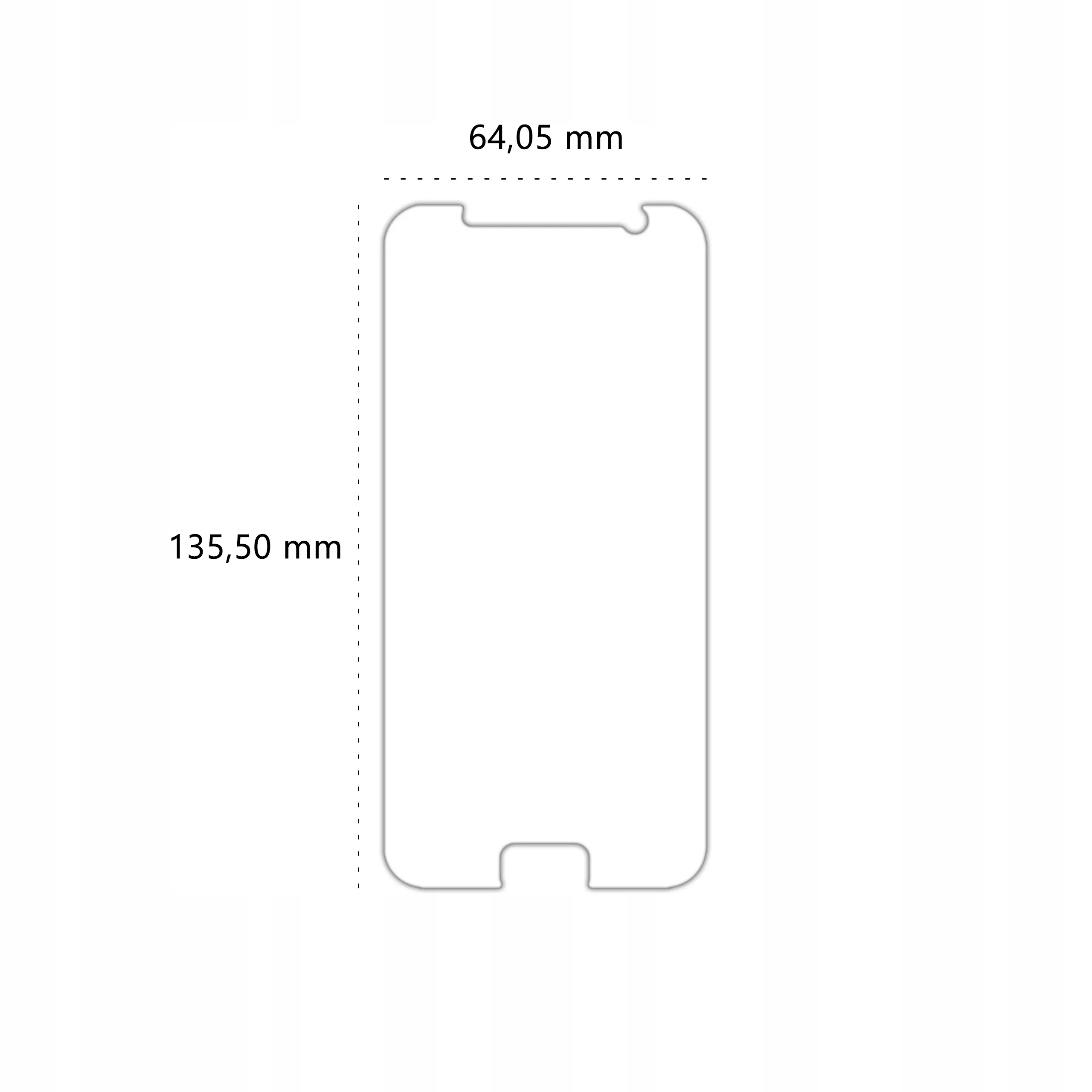 Wymiary szkła hartowanego Polski Banan BananShield do telefonu Samsung Galaxy S7