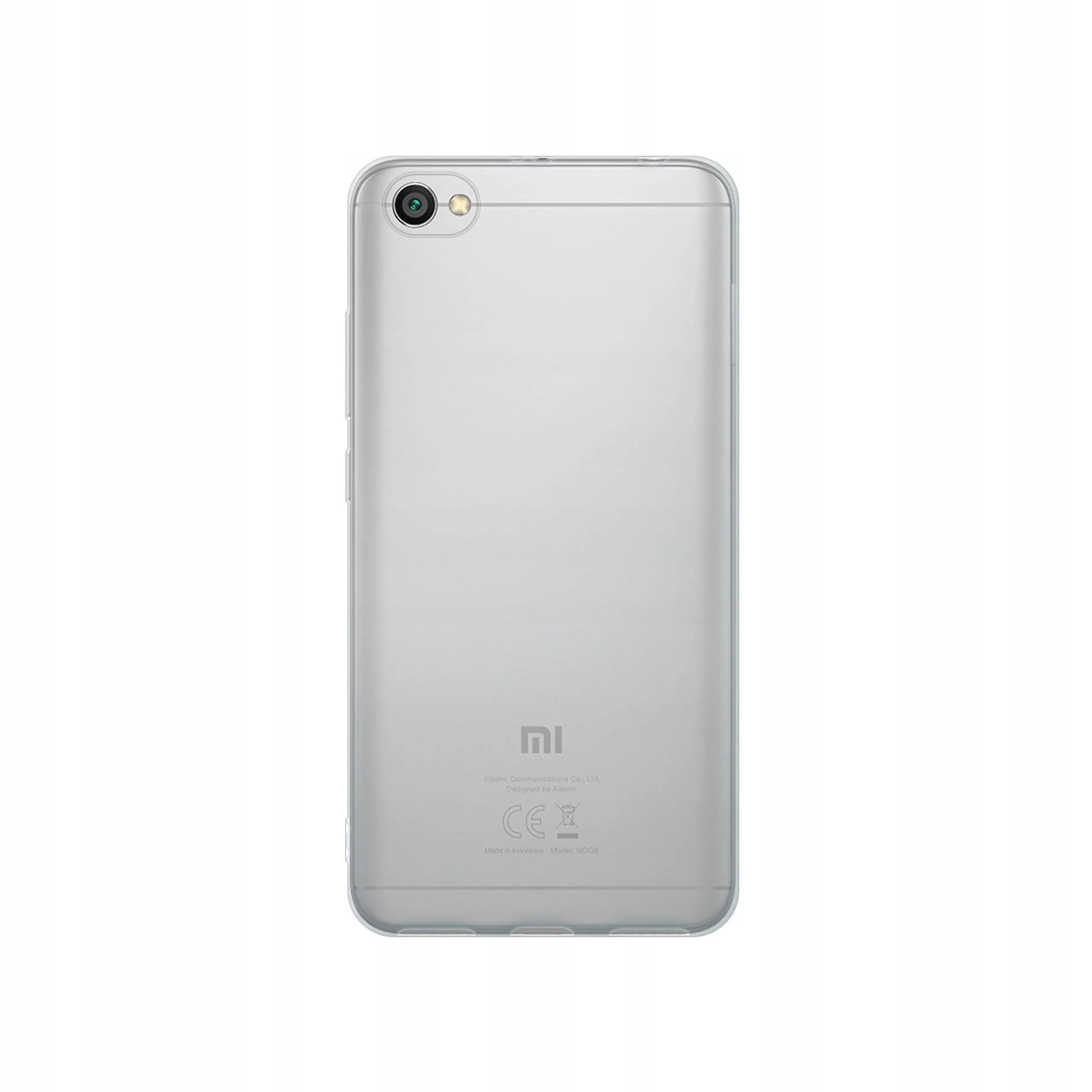 Etui silikonowe przezroczyste Polski Banan nałożone na telefon Xiaomi Redmi Note 5A