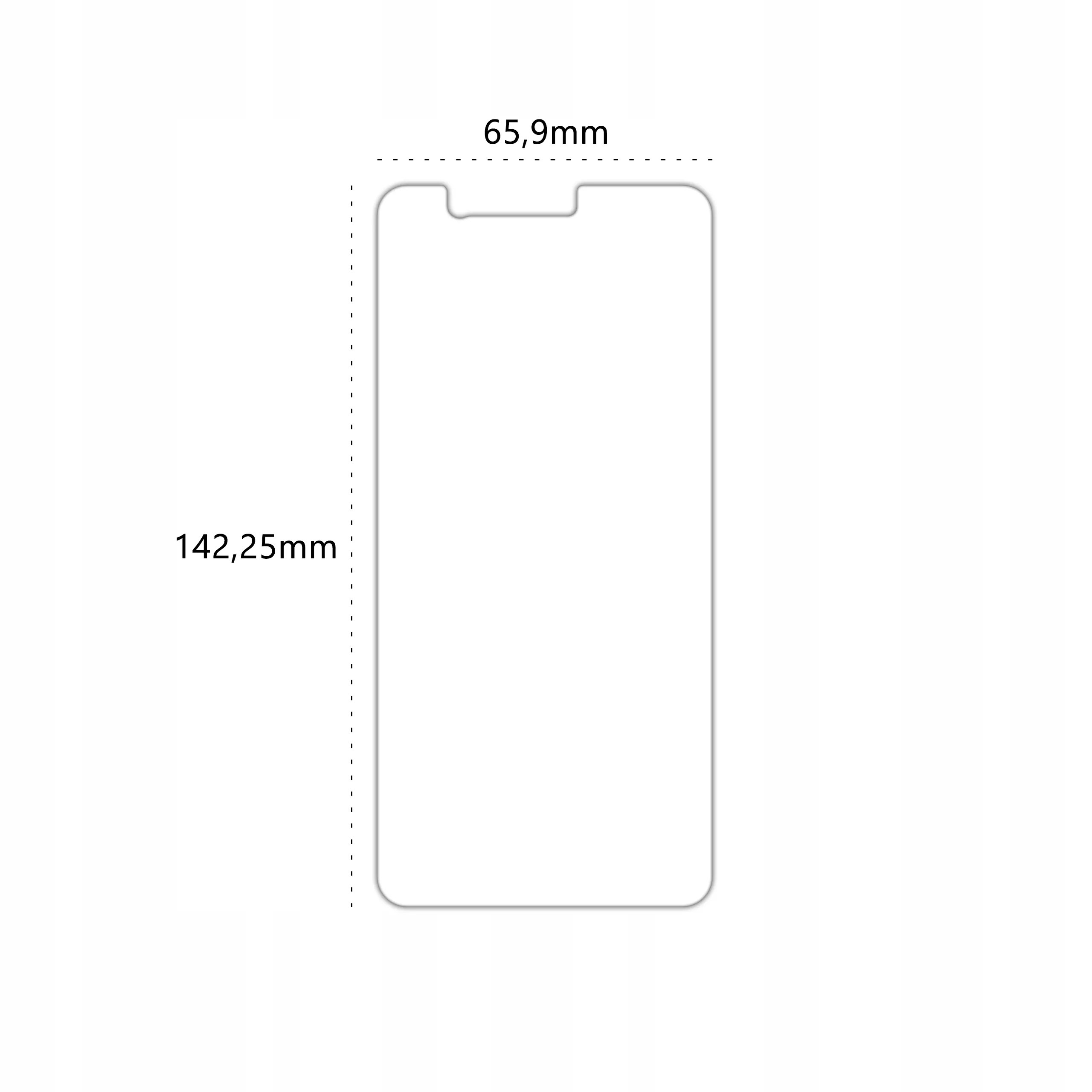 Wymiary szkła hybrydowego Polski Banan BananFlex do telefonu Asus Zenfone 3 Max ZC520TL