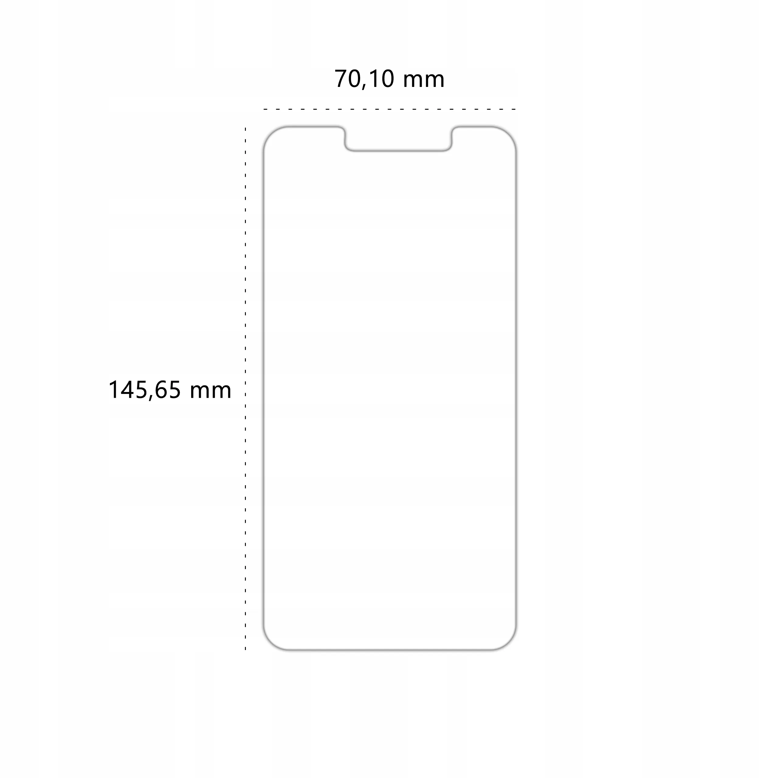 Wymiary szkła hybrydowego Polski Banan BananFlex do telefonu Xiaomi Redmi Note 5A