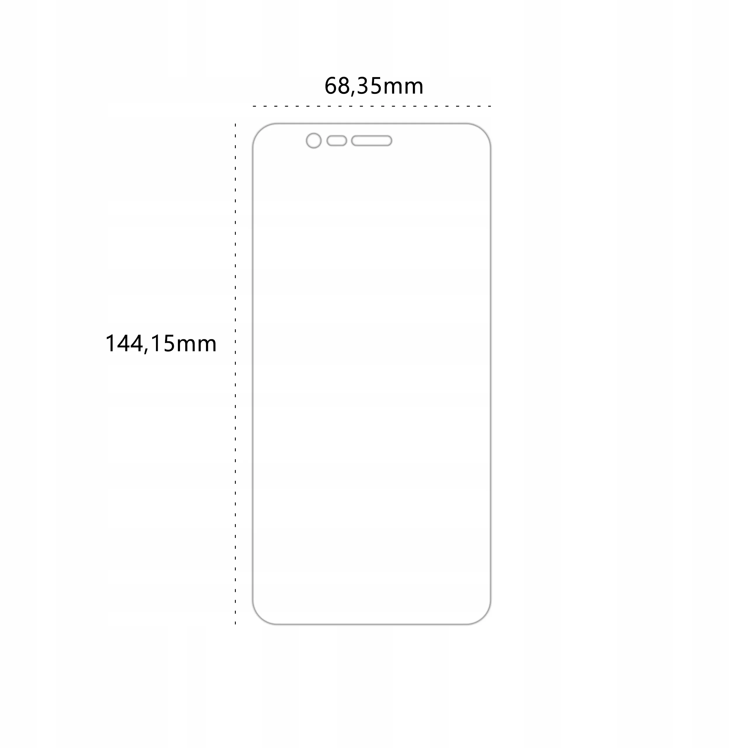 Wymiary folii ochronnej Polski Banan BananEdge do telefonu Asus Zenfone 3 Max ZC520TL
