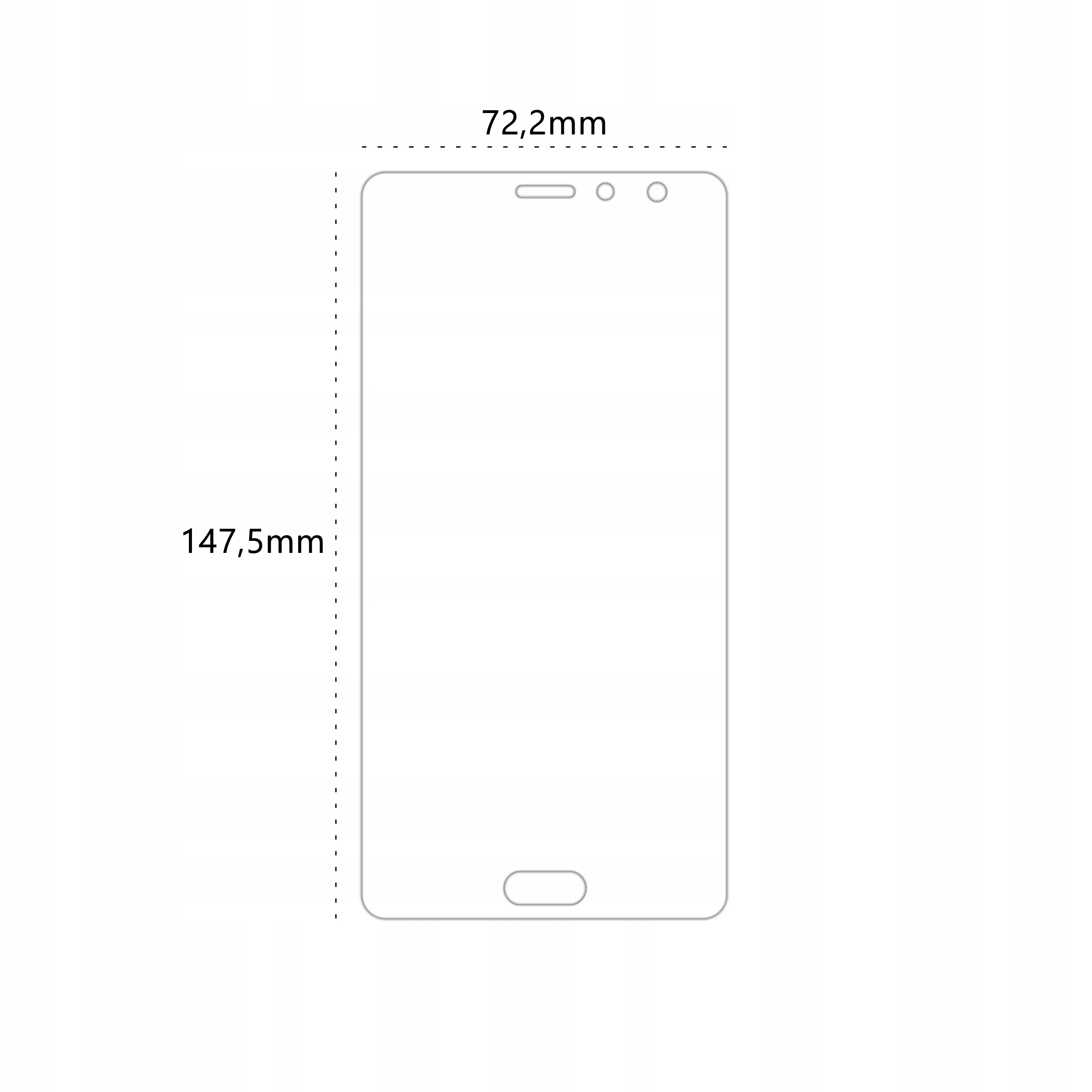 Wymiary folii ochronnej Polski Banan BananEdge do telefonu Xiaomi Redmi Pro