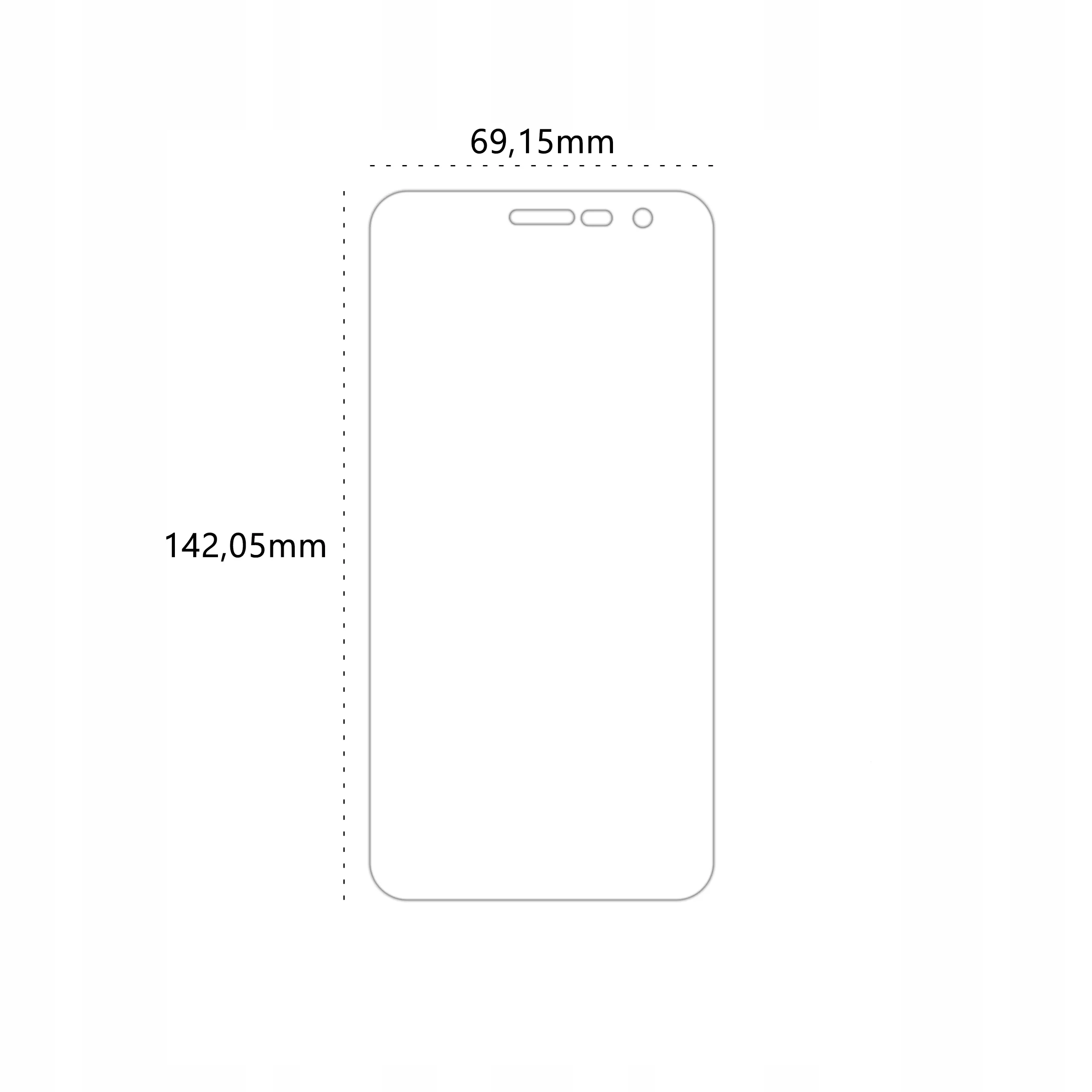 Wymiary folii ochronnej Polski Banan BananEdge do telefonu Asus Zenfone 3 ZE520KL