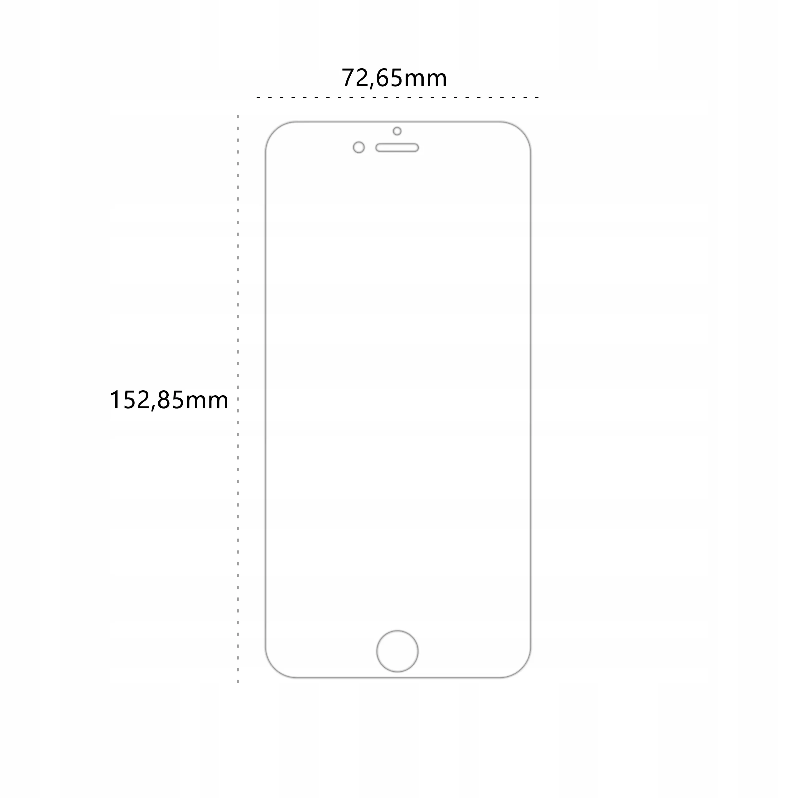 Wymiary folii ochronnej Polski Banan BananEdge do telefonu Apple iPhone 6 PLUS / 6s PLUS