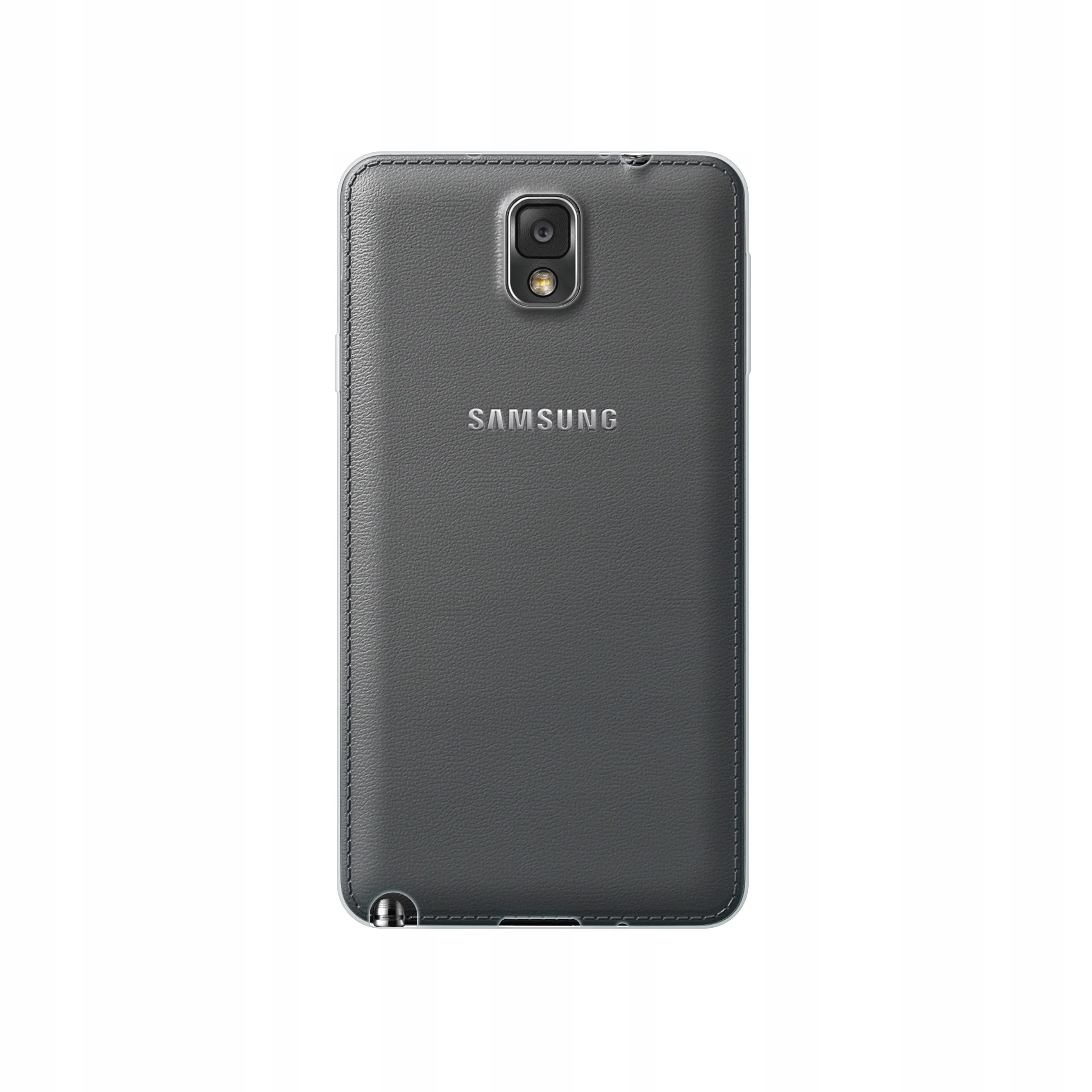 Etui silikonowe przezroczyste Polski Banan nałożone na telefon Samsung Galaxy Note 3