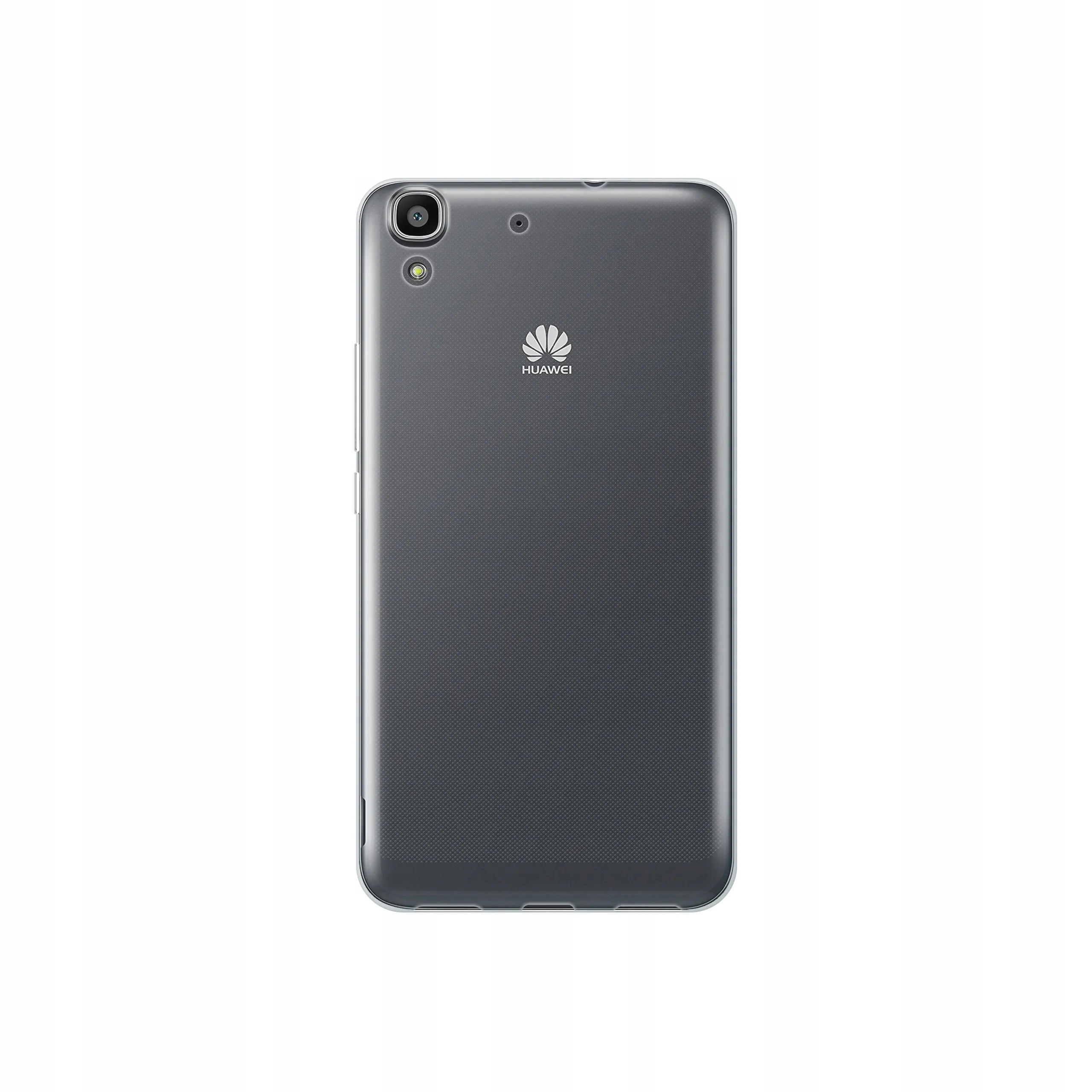 Etui silikonowe przezroczyste Polski Banan nałożone na telefon Huawei Y6